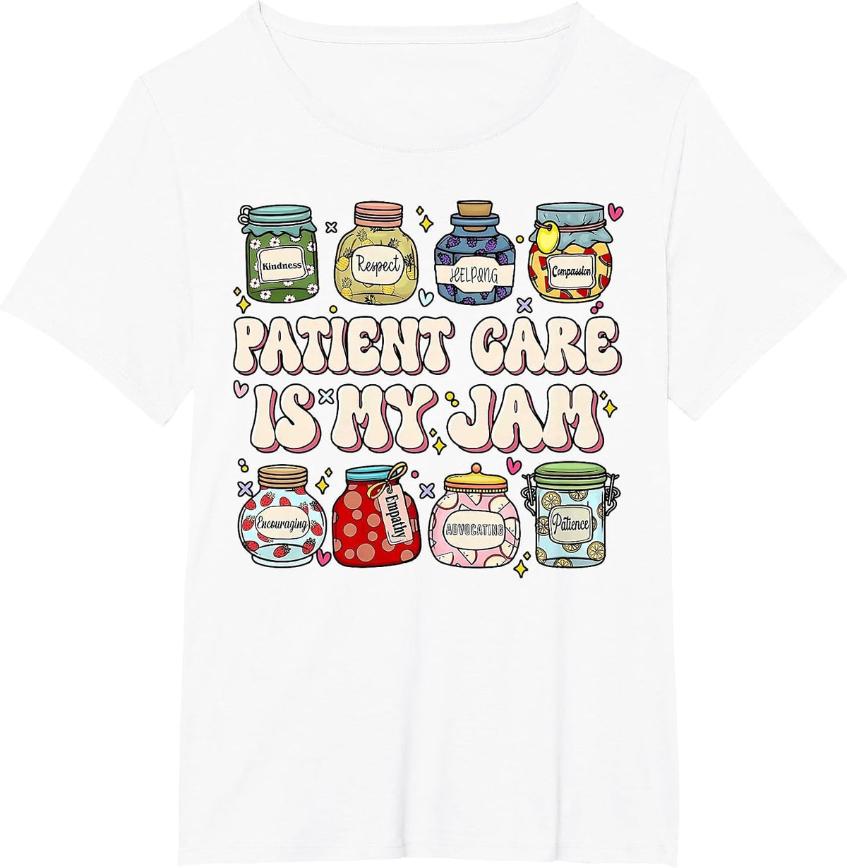 Patient Care is My Jam Retro Patient Care Technician PCT PCA T-Shirt - White
