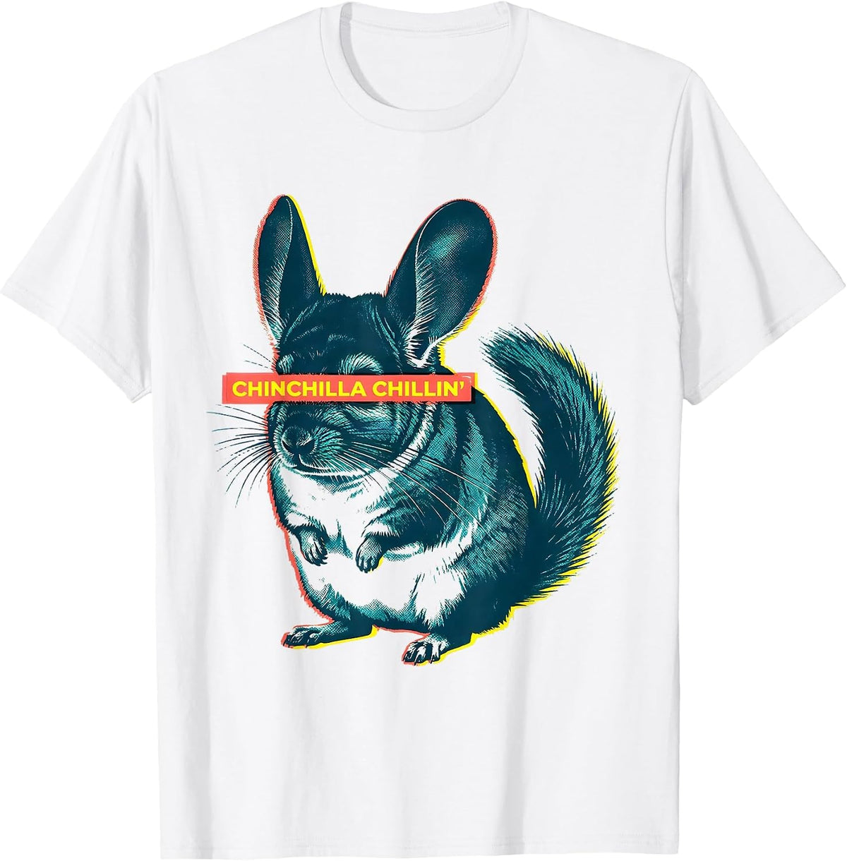 Men's Chinchilla Chillin' Funny Chinchilla Lover Pet Owner Humor T-Shirt - White