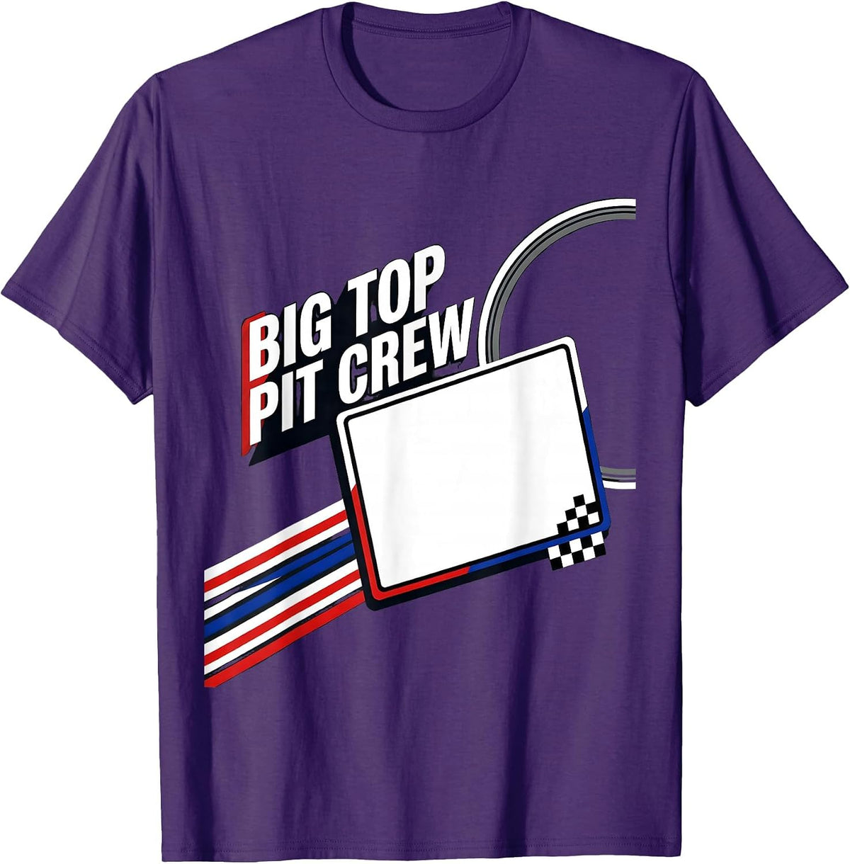 Men's Big Top Pit Crew Racing Livery Carnival Party Costume T-Shirt - Purple