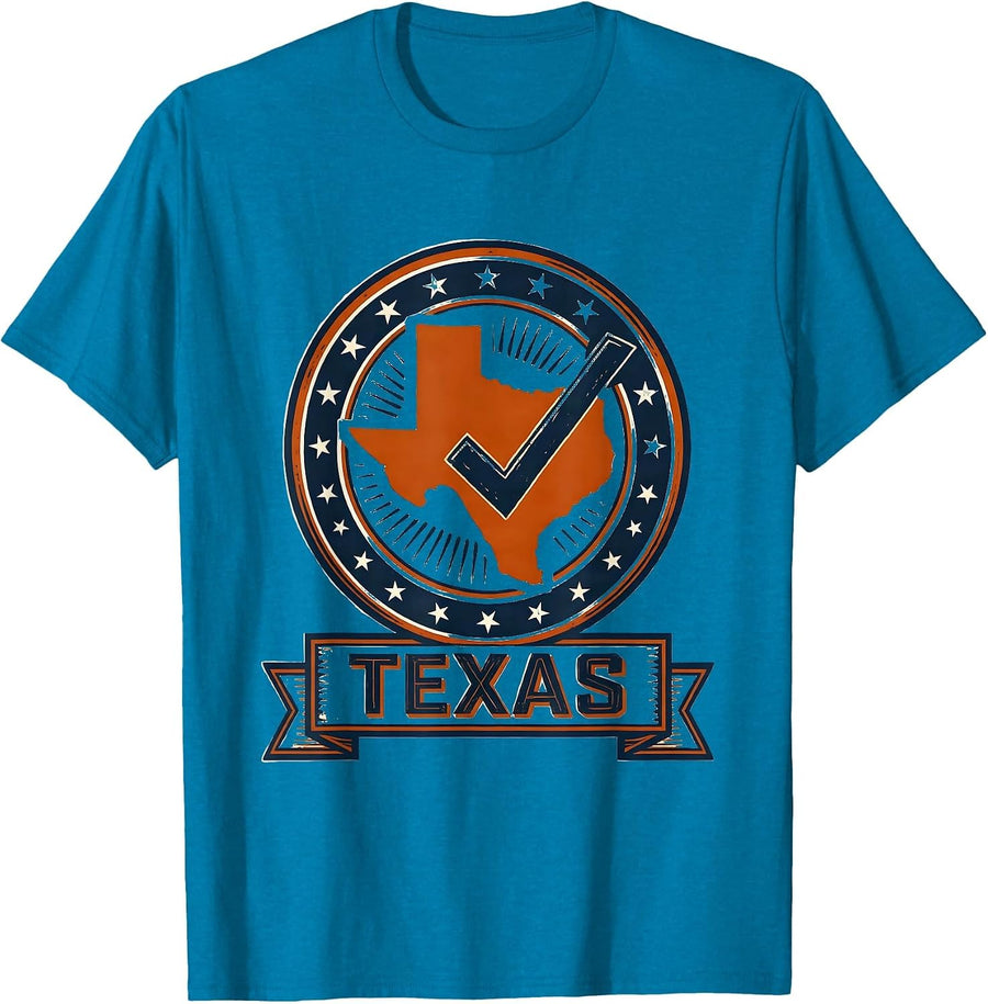 Texas Choosin Western State Pride Country Concert Festival T-Shirt - Sapphire Blue