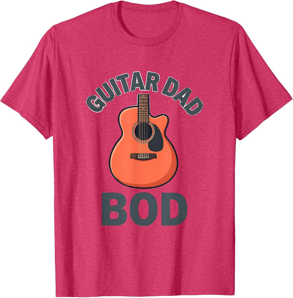 Guitar Dad Bod Funny Guitar Player Dad Gift T-Shirt - Red Heather