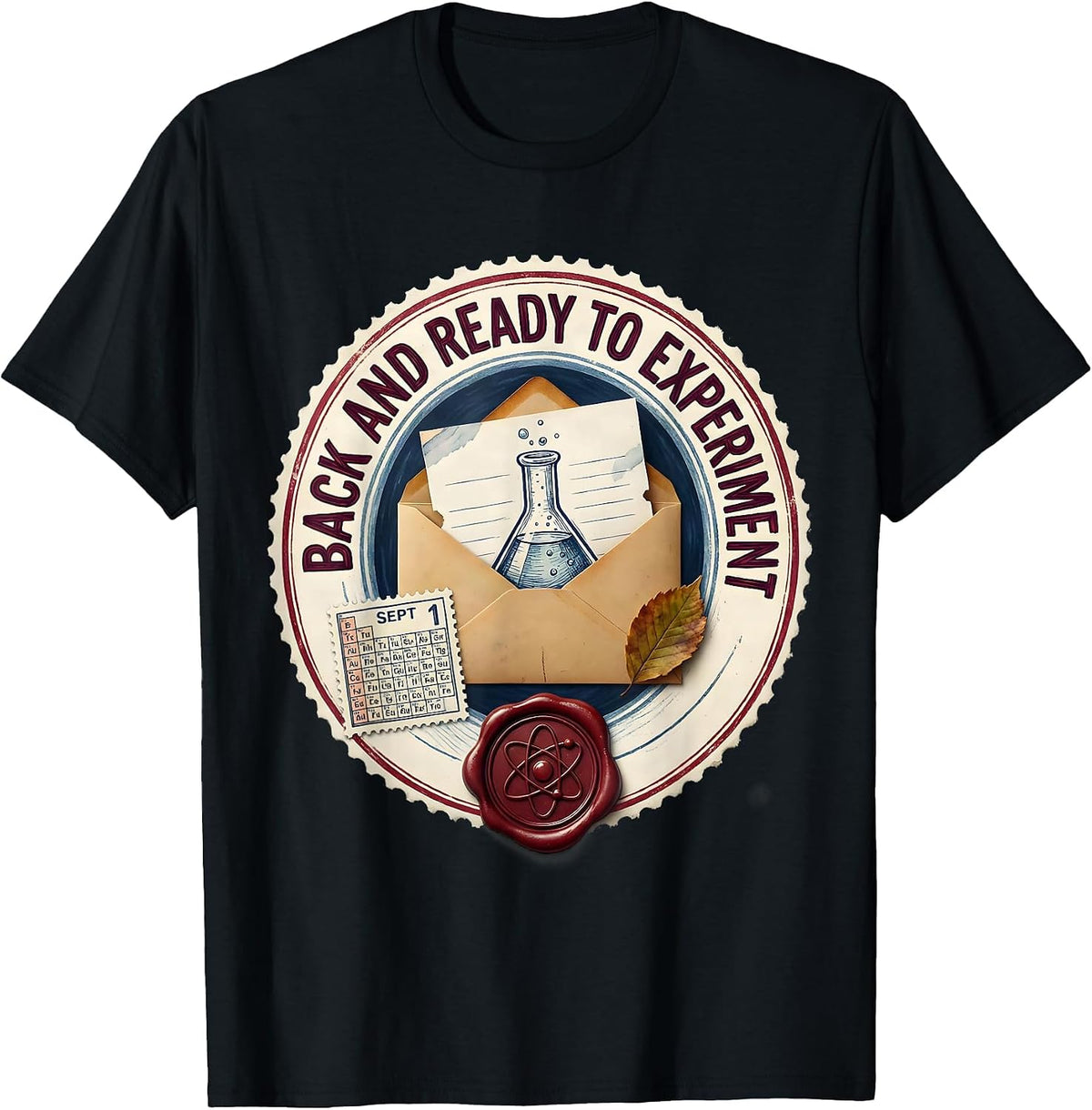 Men's Back to School Science Teacher Experiment Design T-Shirt - Black