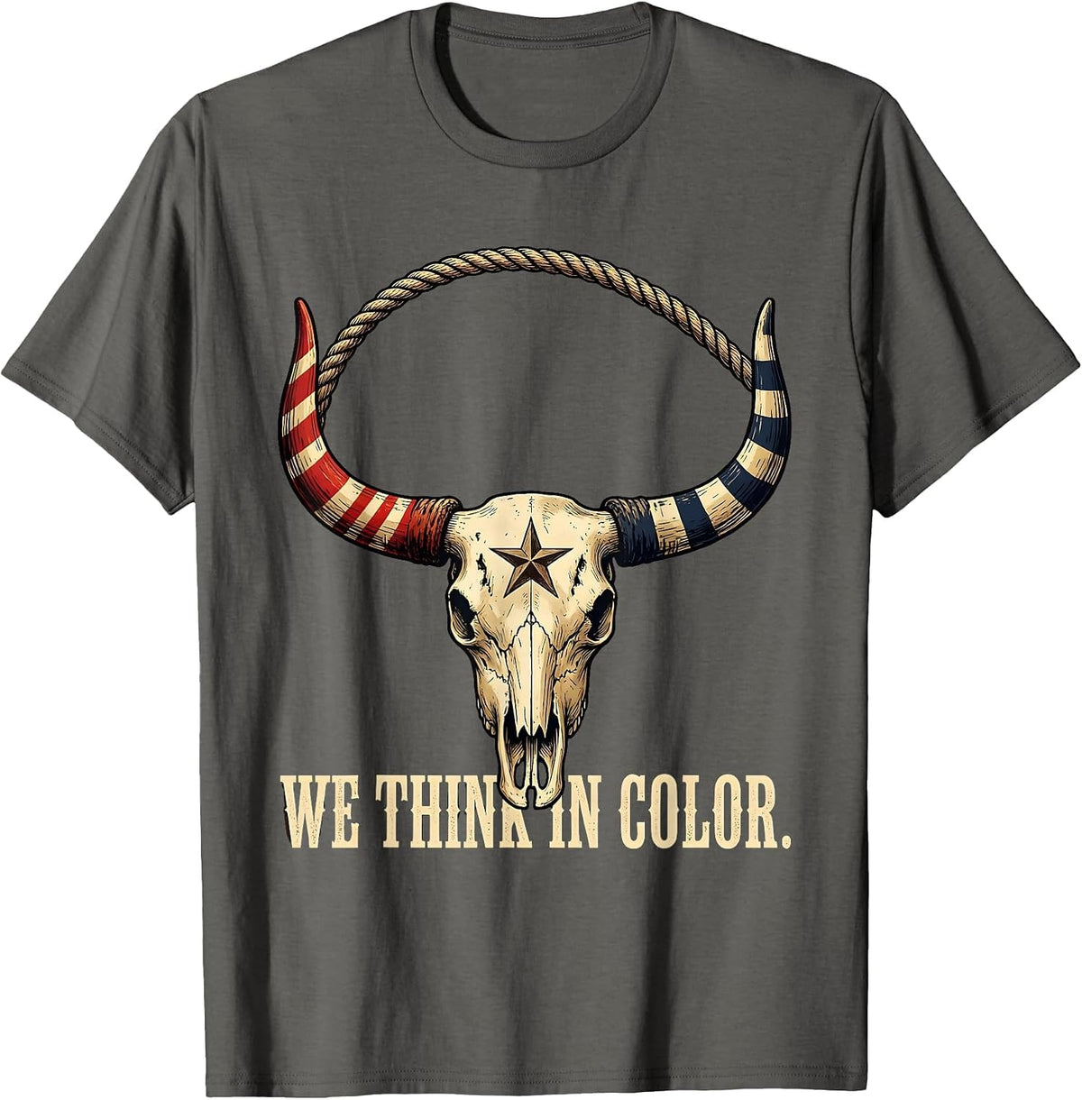We Think In Color Neurodiversity Design T-Shirt - Asphalt Grey