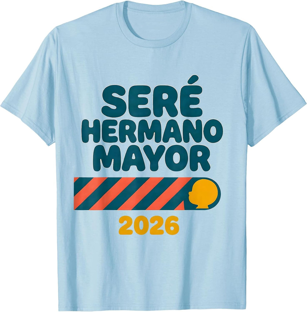 Men's Seré Hermano Mayor 2026 Big Brother Spanish Sibling T-Shirt - Baby Blue