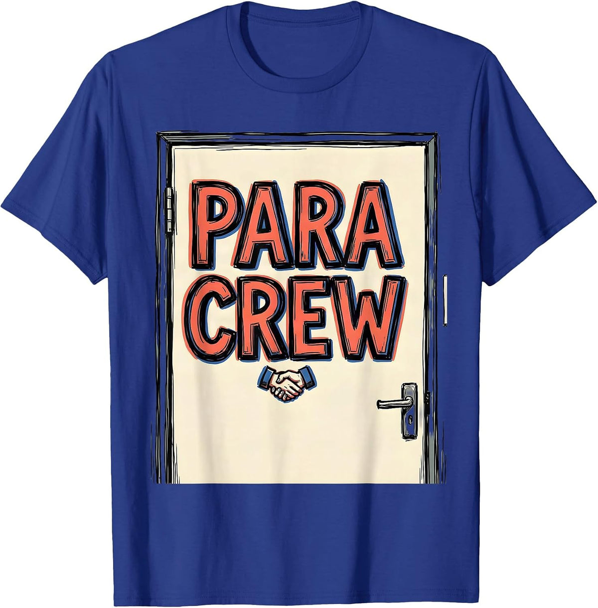 Men's Para Crew Heartfelt Paraprofessional Teacher Appreciation T-Shirt - Royal Blue