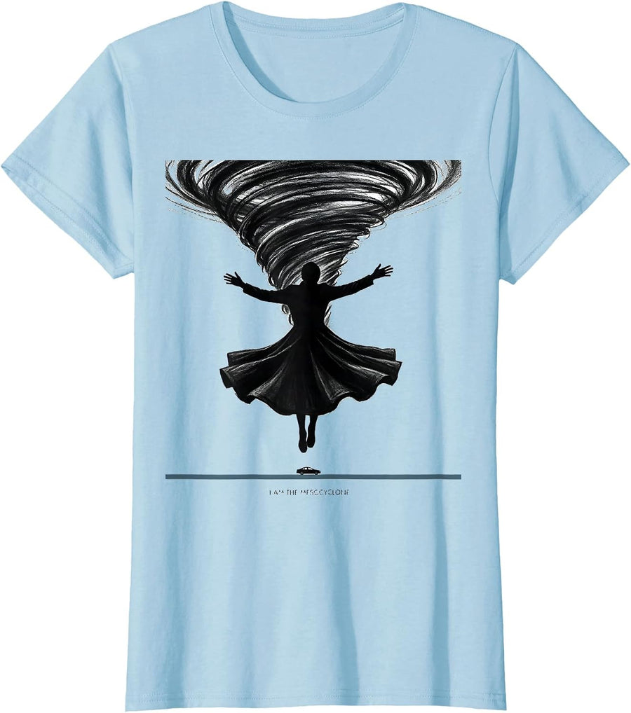 Women's I Am The Mesocyclone Funny Storm Chaser Meteorology Weather T-Shirt - Baby Blue