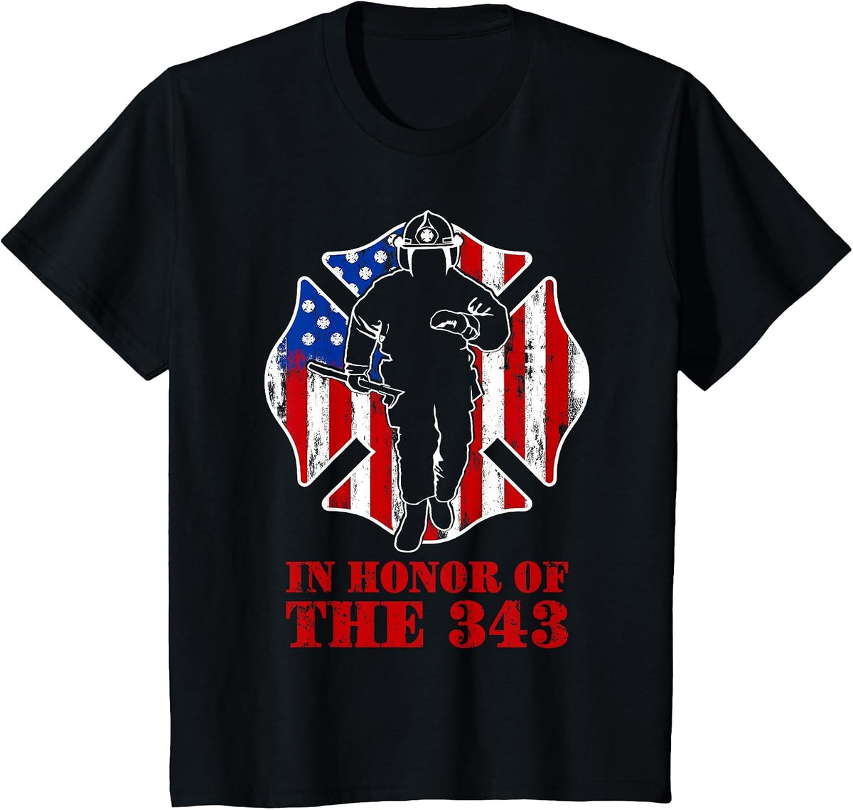 in Erinnerung und Ehre Werden wir nie vergessen 343 Fireman T-Shirt - Black