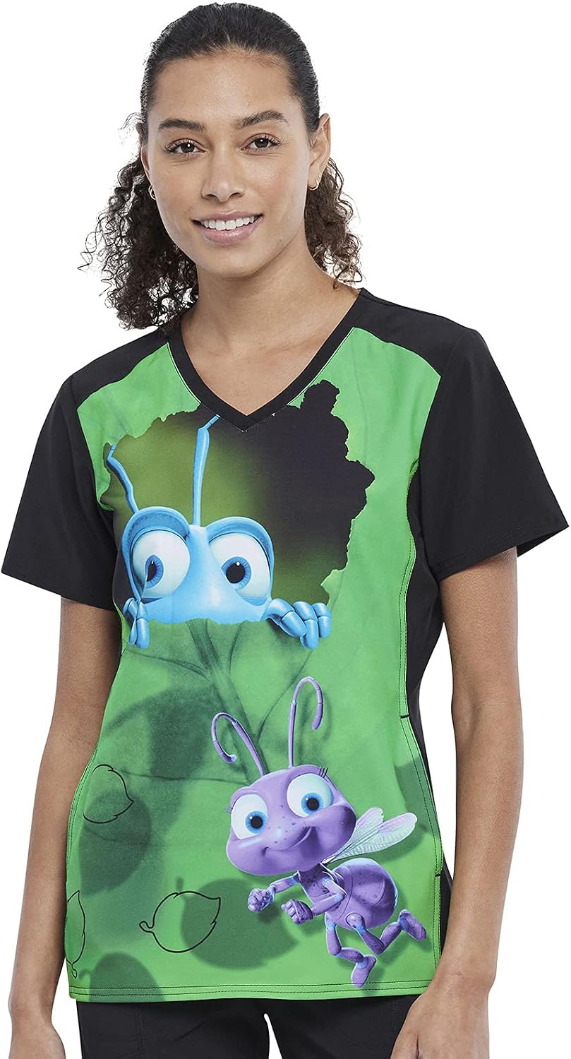 Tooniforms V-Neck Women Scrub Top Modern Classic Fit - Flik and Dot