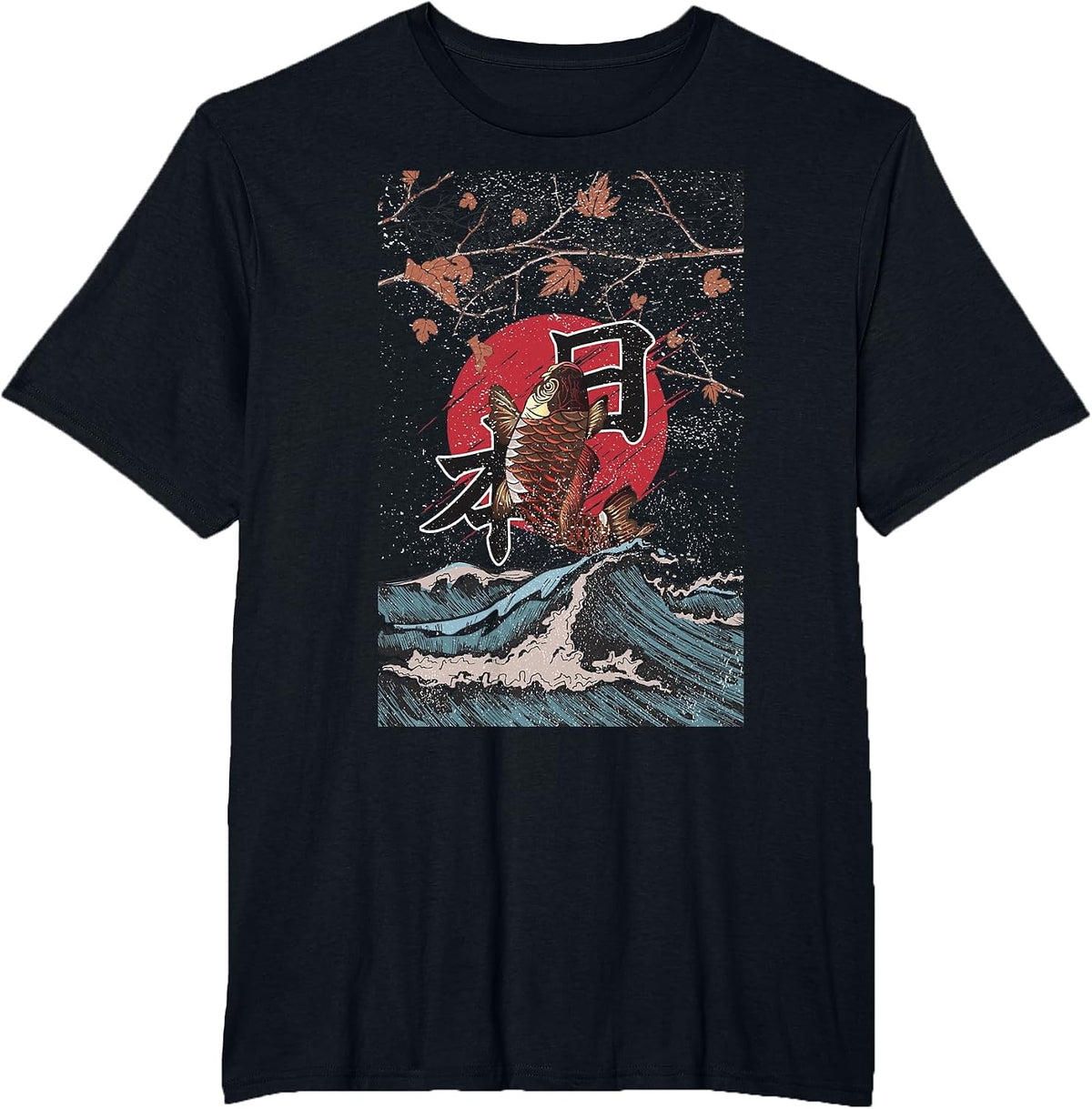 Koi Nishikigoi Carp Japan Ornamental Fish Japanese Fish T-Shirt - Black