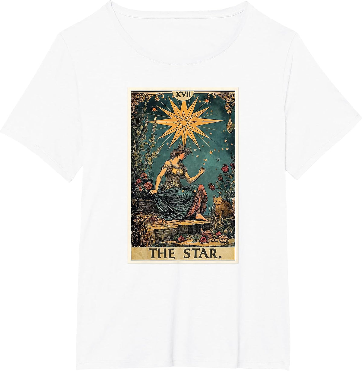 Tarot Cards Tarot Card 17 The Star T-Shirt - White
