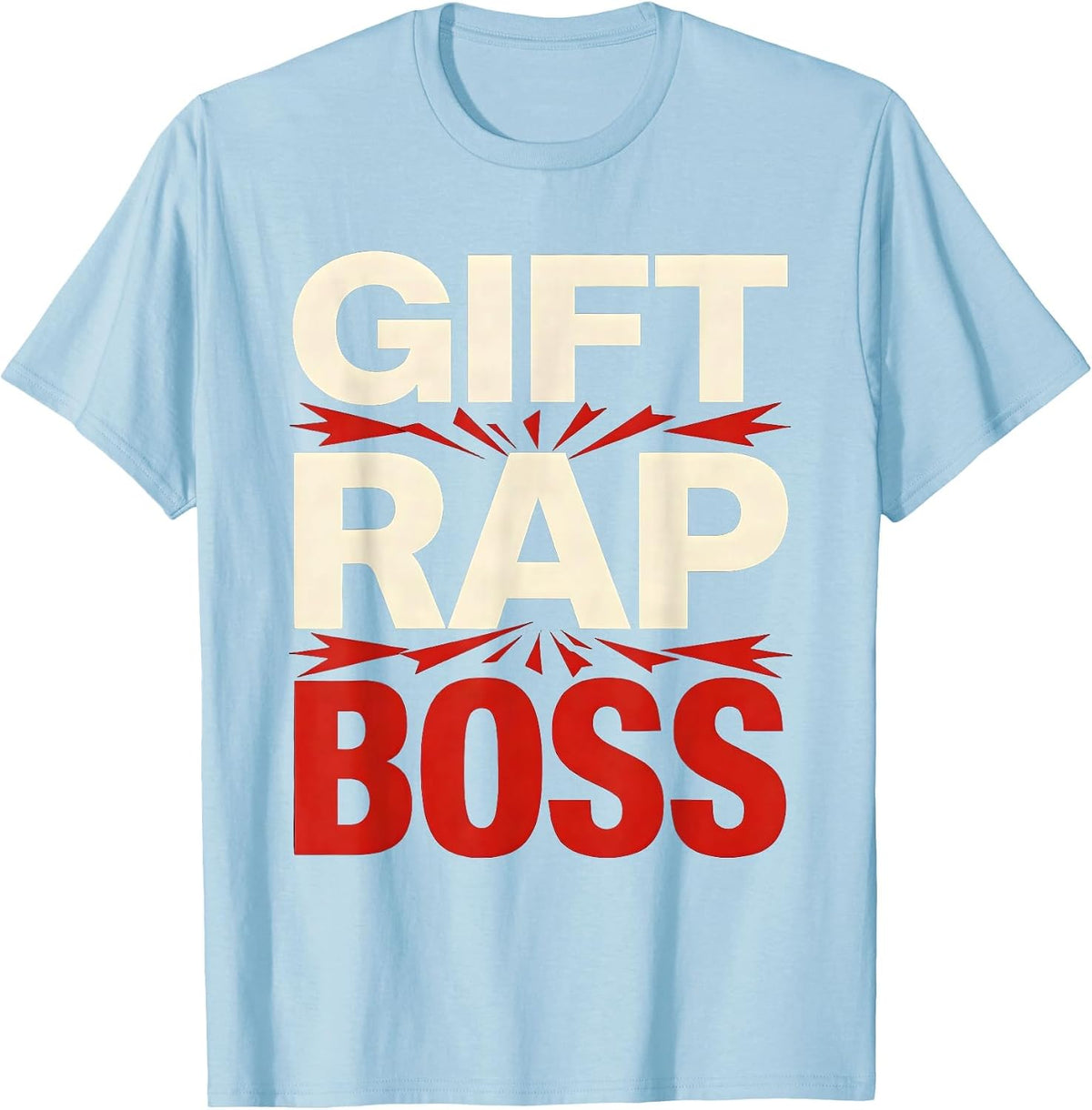 Men's Gift Rap Boss Funny Hip Hop Christmas Party T-Shirt - Baby Blue