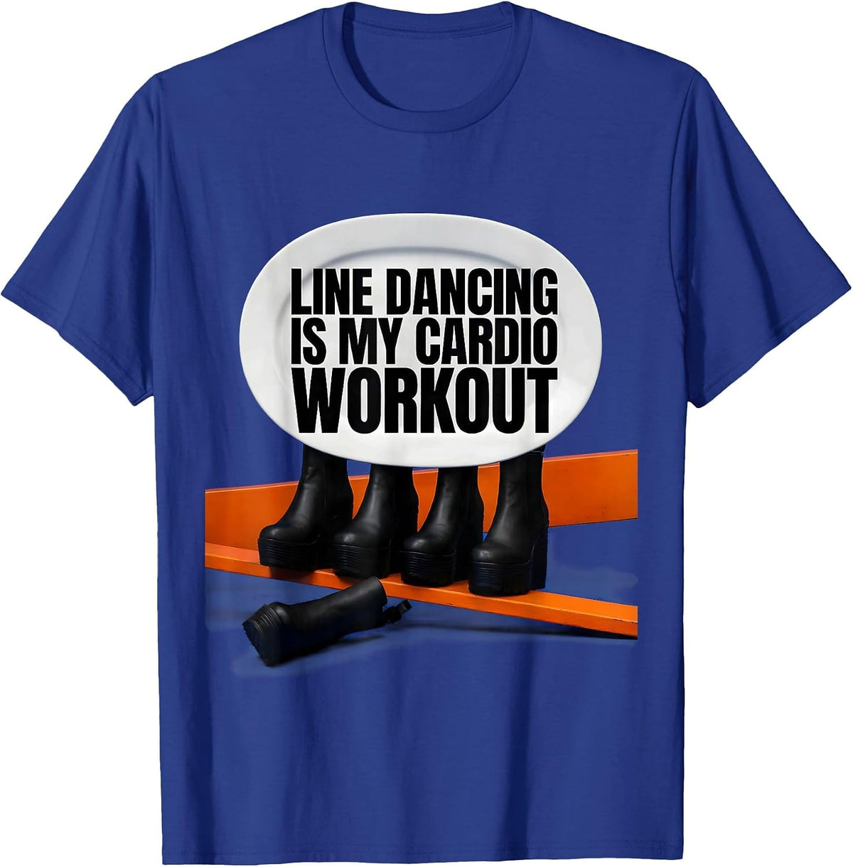 Men's Line Dancing Is My Cardio Workout Funny Dance Lover Humor T-Shirt - Royal Blue