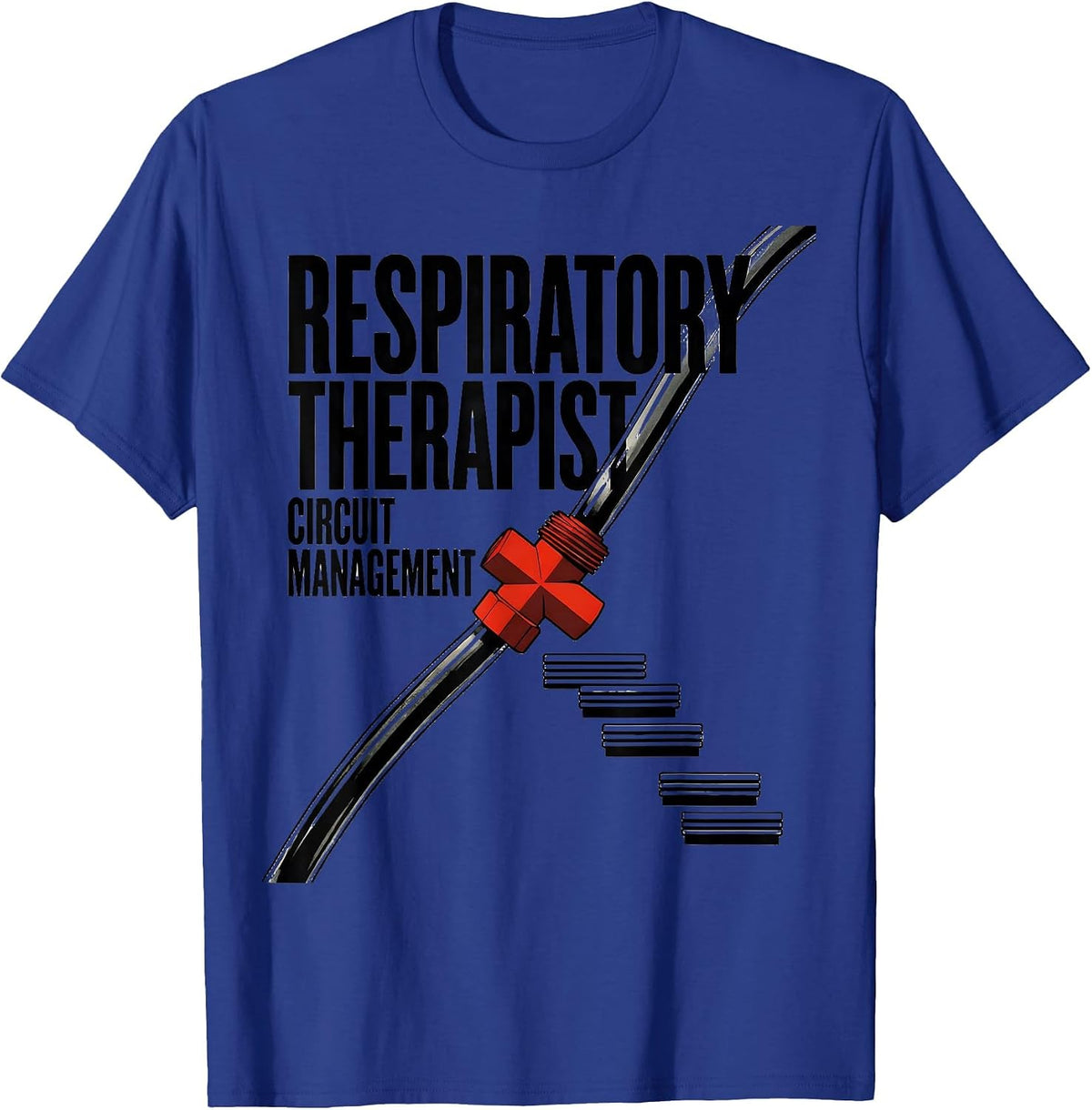Men's Respiratory Therapist Circuit Management RT T-Shirt - Royal Blue