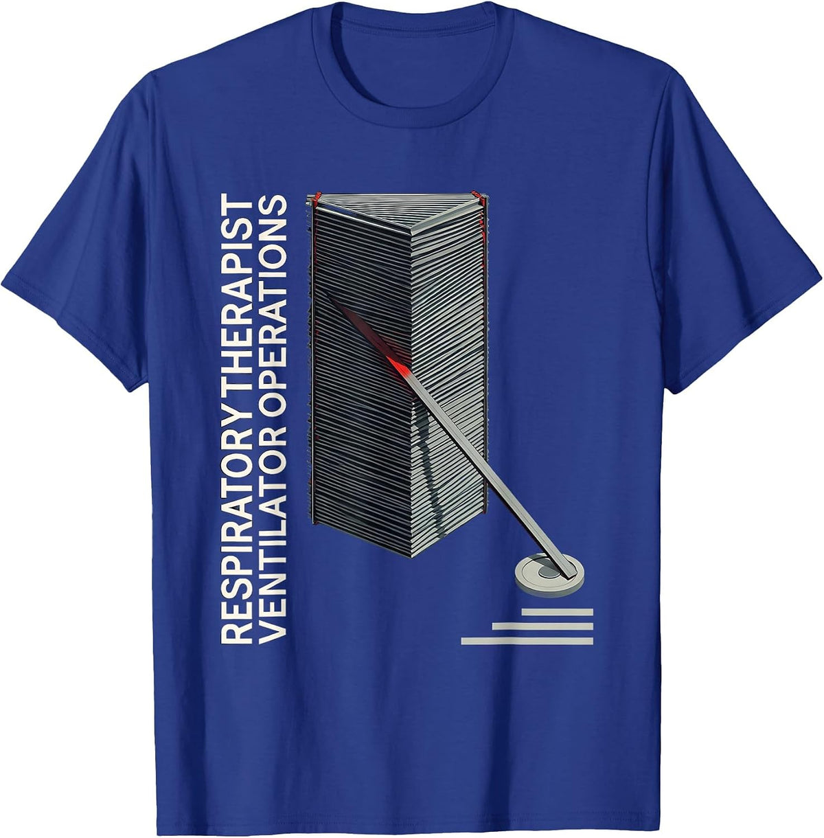 Respiratory Therapist Ventilator Operations Professional T-Shirt - Royal Blue