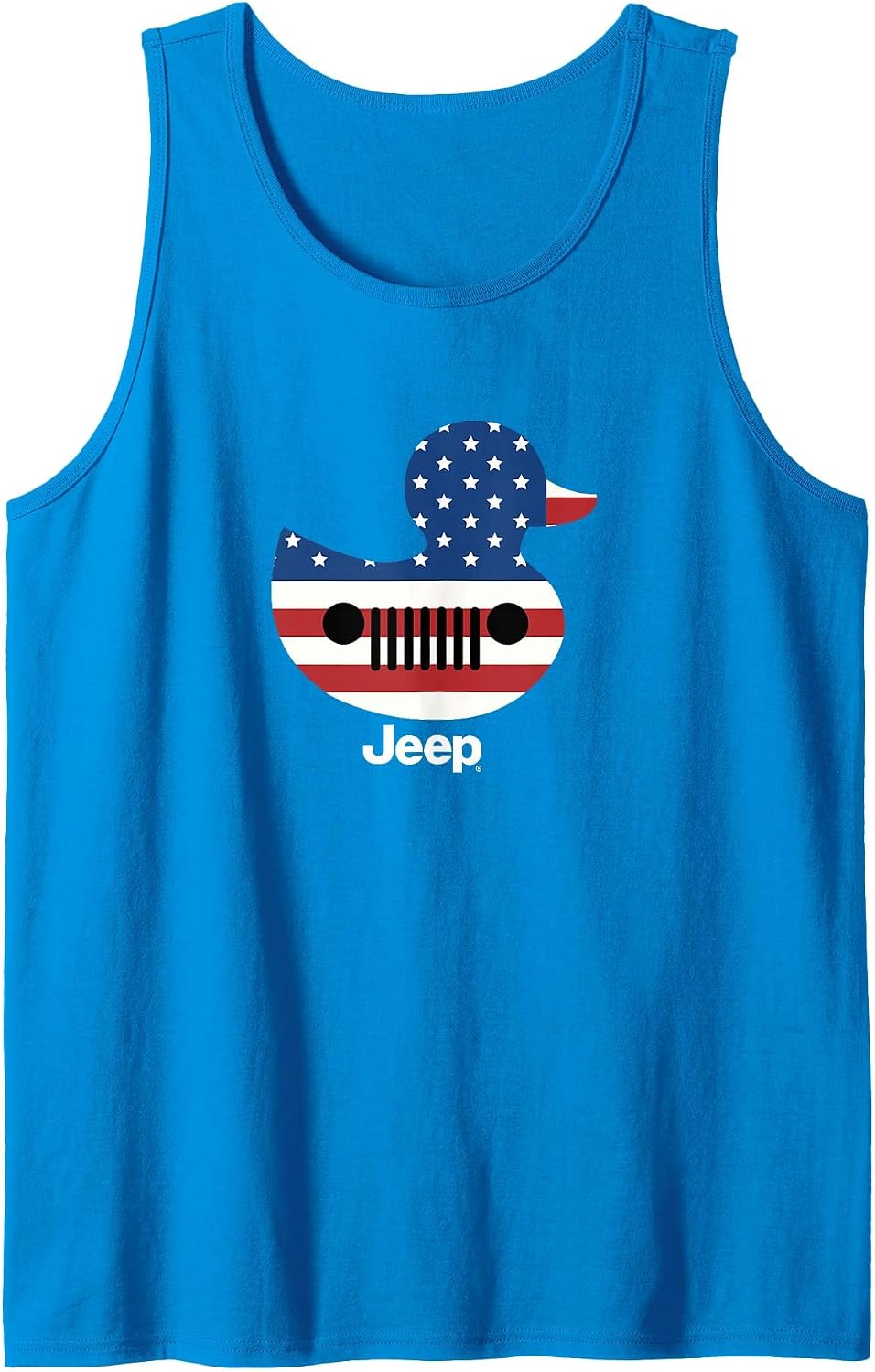 Jeep Duck American Flag Shirt | Officially Licensed Jeep Tank Top - Sapphire Blue