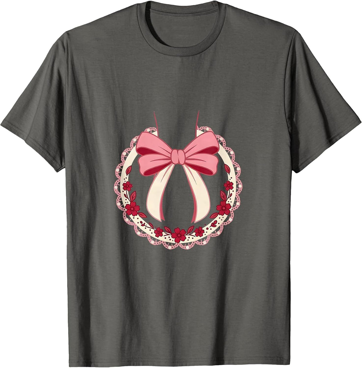 Floral Wrist Tattoo Art Gigi Design T-Shirt - Asphalt Grey