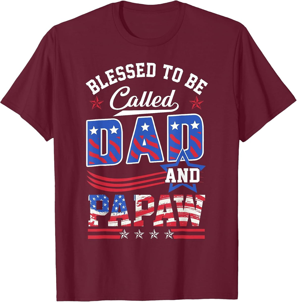 American Flag T-Shirt - Burgundy