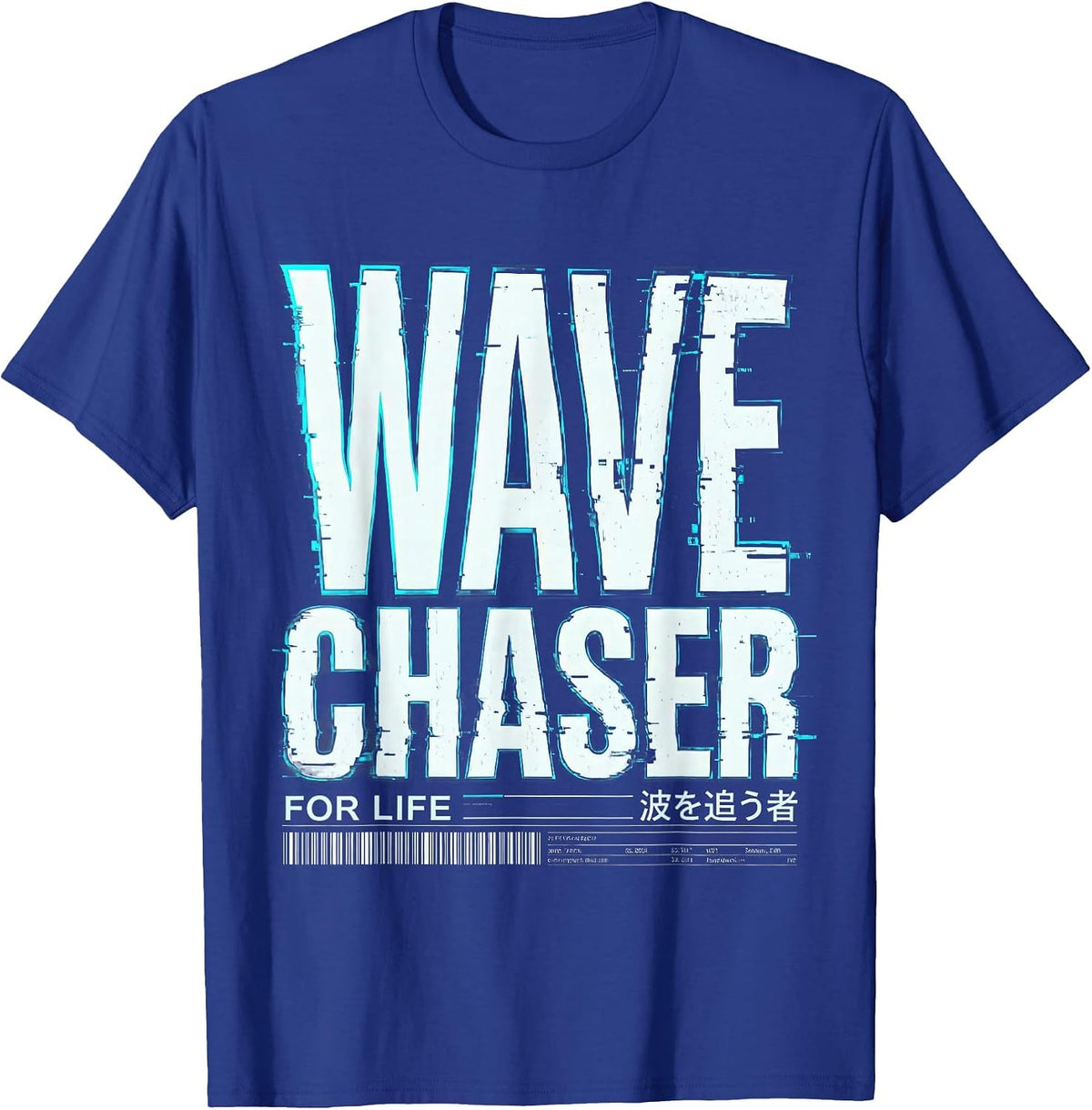 Wave Chaser For Life Mens Beach Design T-Shirt - Royal Blue