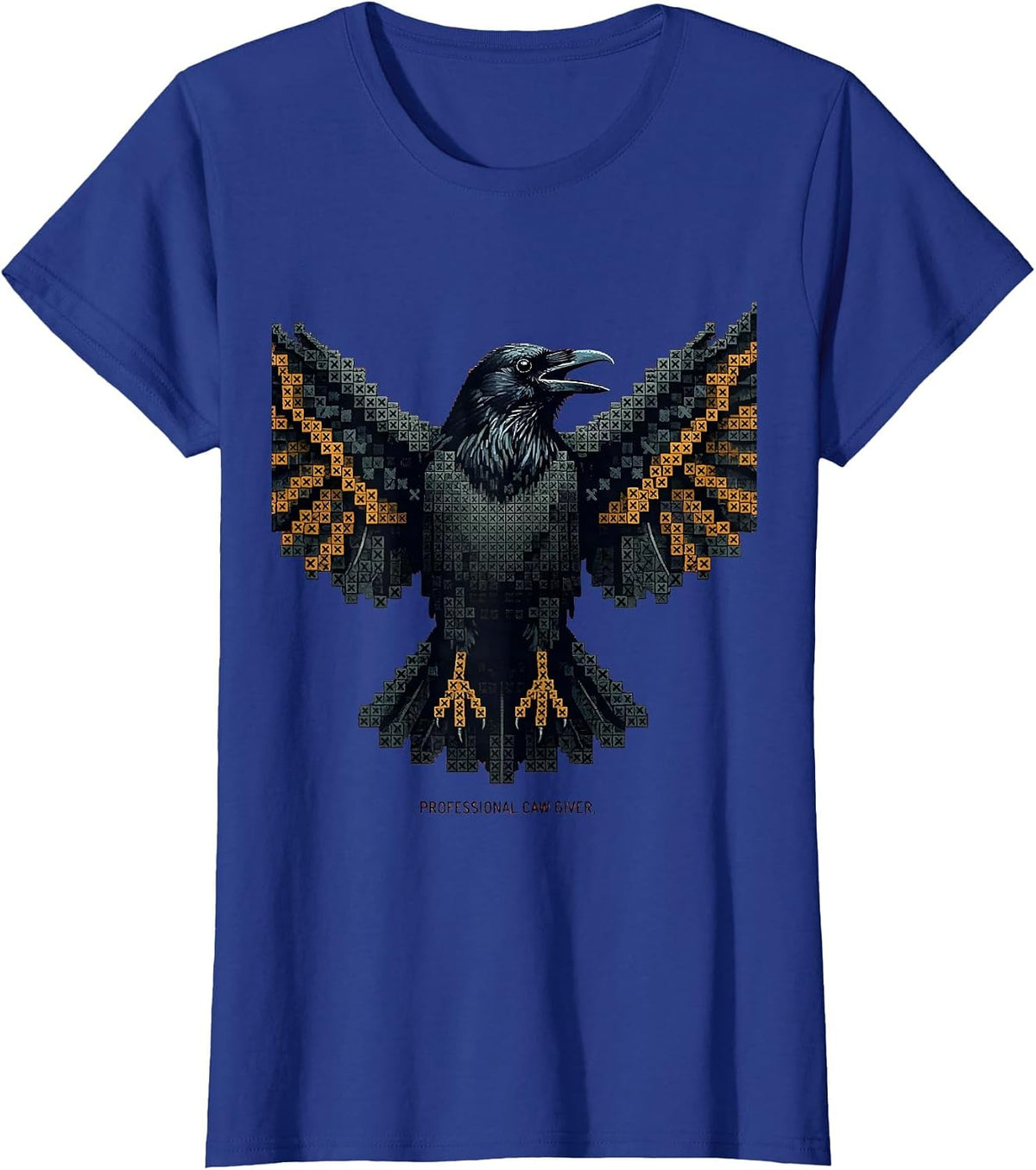 Women's Professional Caw Giver Funny Crow Design T-Shirt - Royal Blue