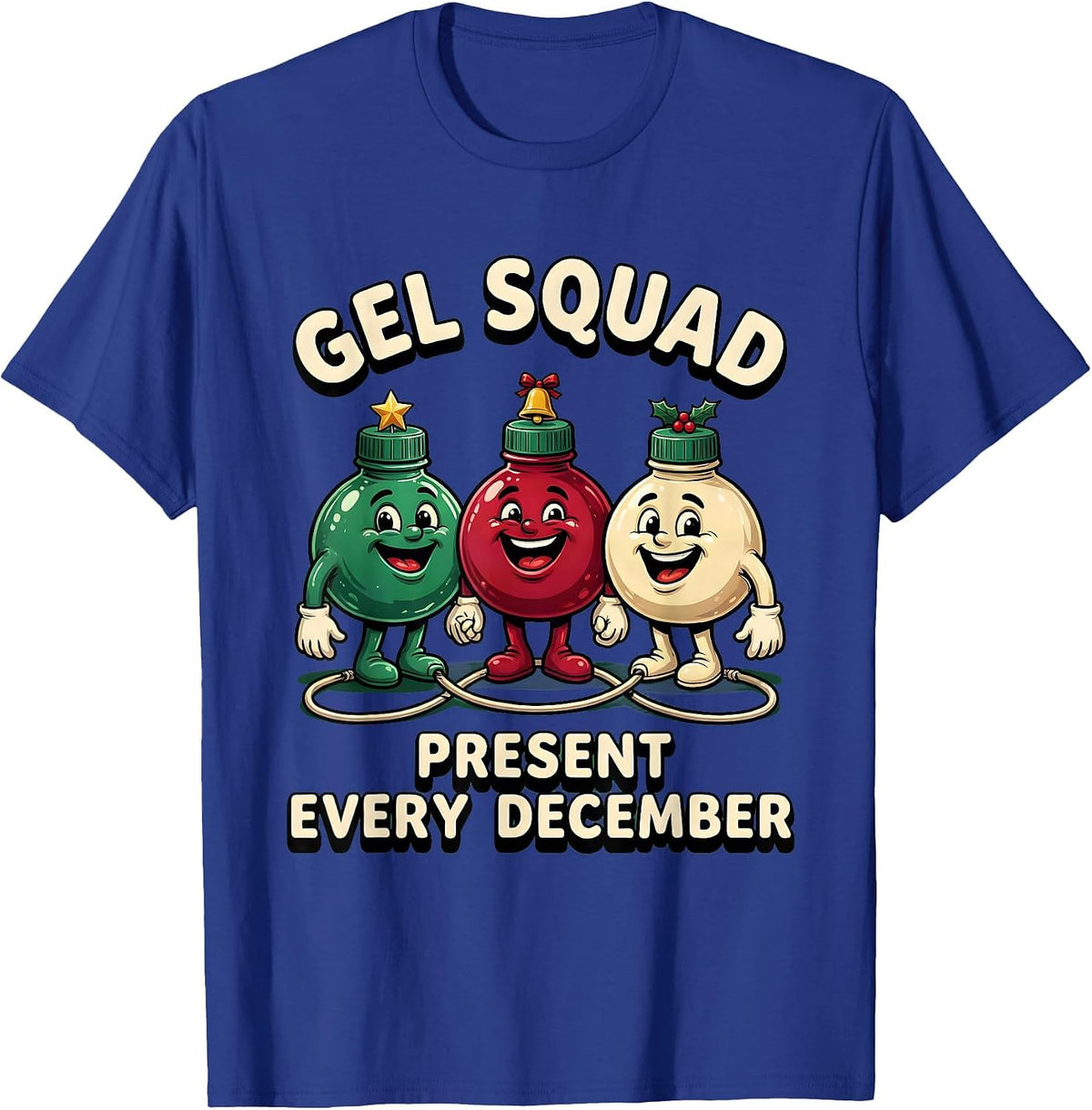 Gel Squad Present Every December Funny Sonographer T-Shirt - Royal Blue