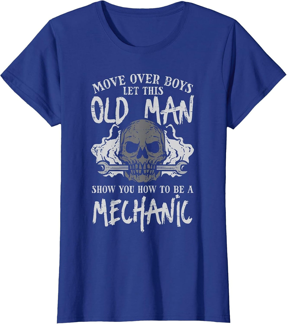 Let This Old Man Show How to Be Mechanic Funny Grandpa Men T-Shirt - Royal Blue