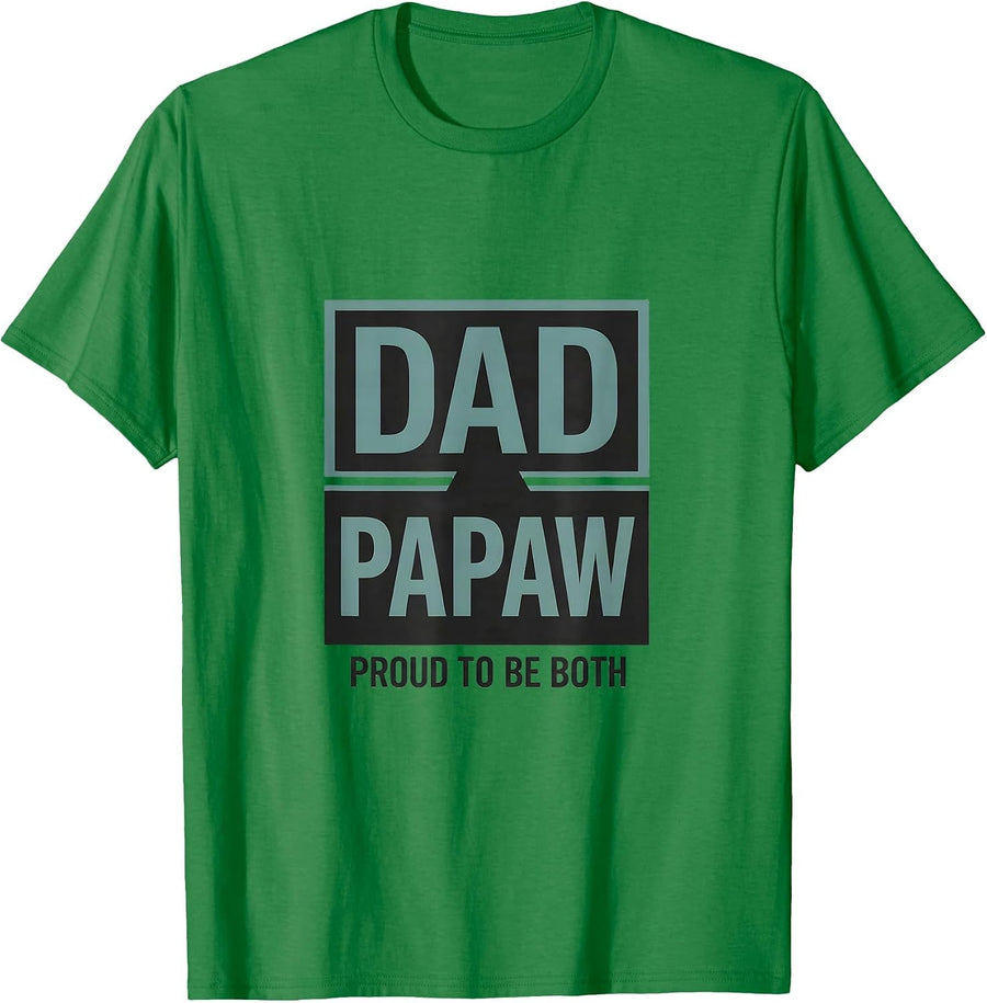 Men's I'm Dad And Papaw — Proud To Be Both Family Pride Father's T-Shirt - Kelly Green