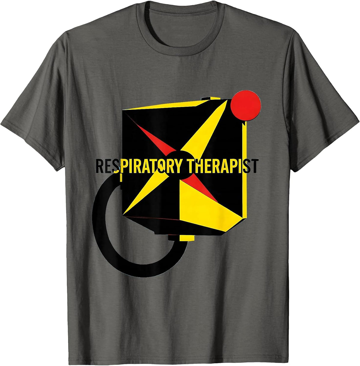 Men's Respiratory Therapist Modernist RT Profession Pride T-Shirt - Asphalt Grey