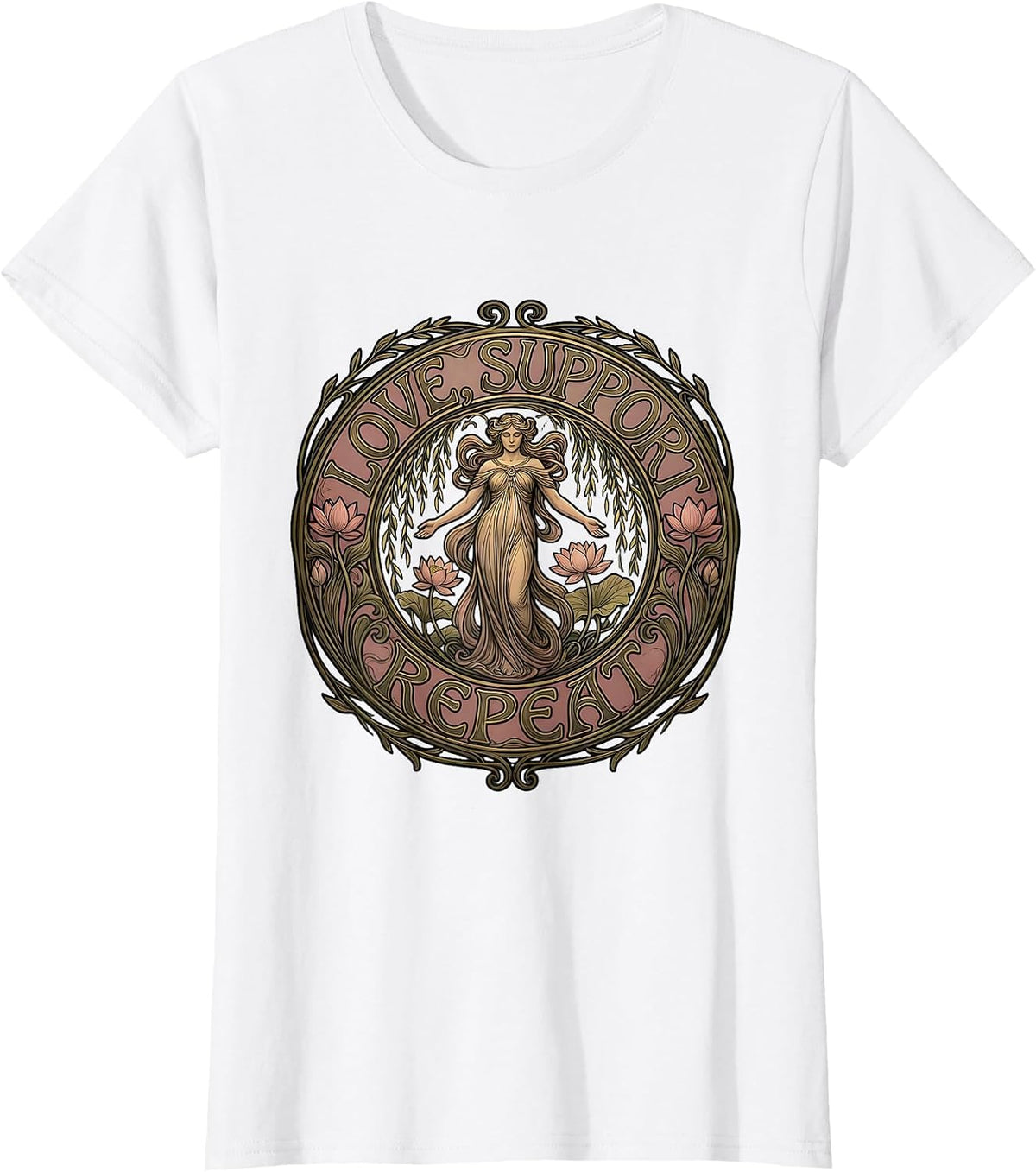 Love Support Repeat Paraprofessional Design T-Shirt - White