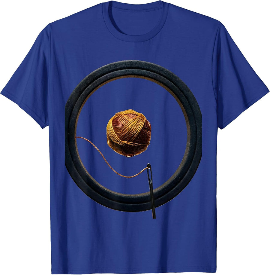 Embroidery Hoop Murderous Humor Crafter Gift T-Shirt - Royal Blue