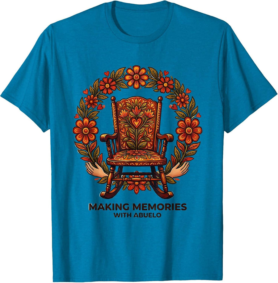 Making Memories With Abuelo Grandpa Design T-Shirt - Sapphire Blue