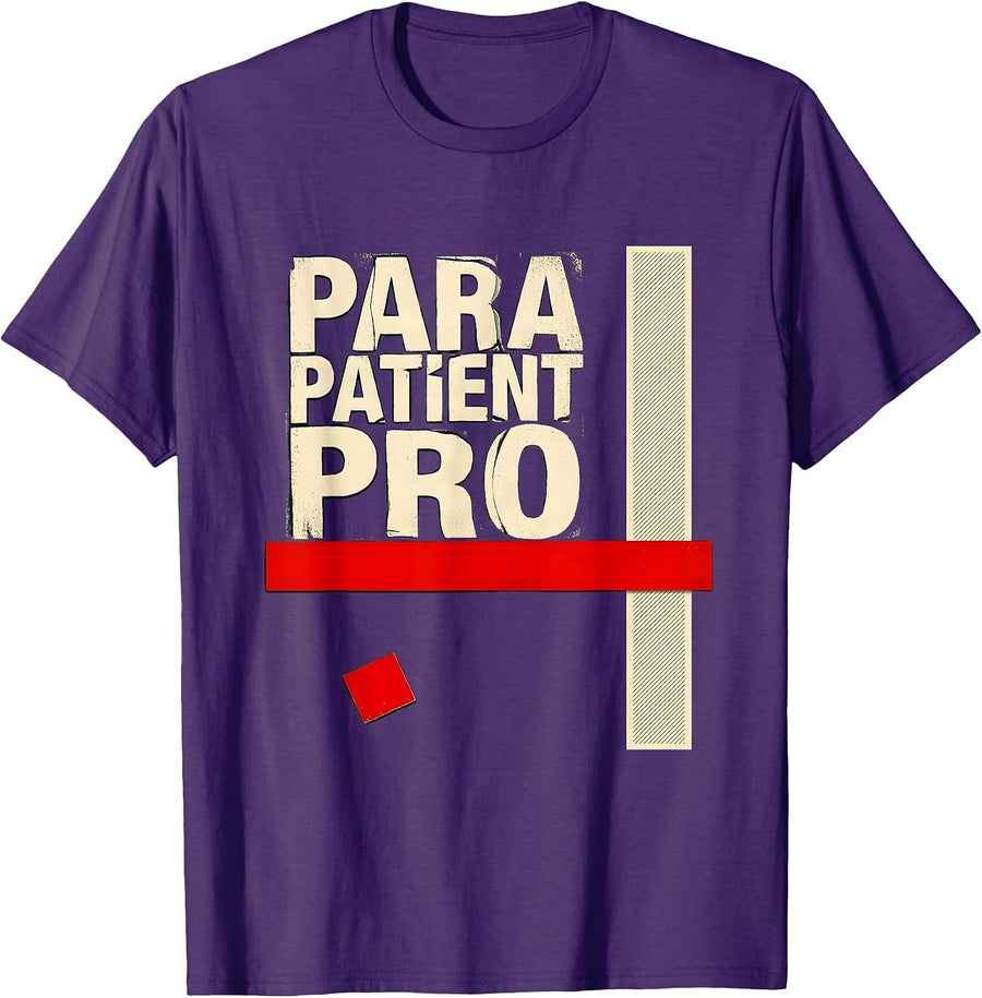 Men's Para Patient Pro Funny Paraprofessional Teacher Aide Gift T-Shirt - Purple