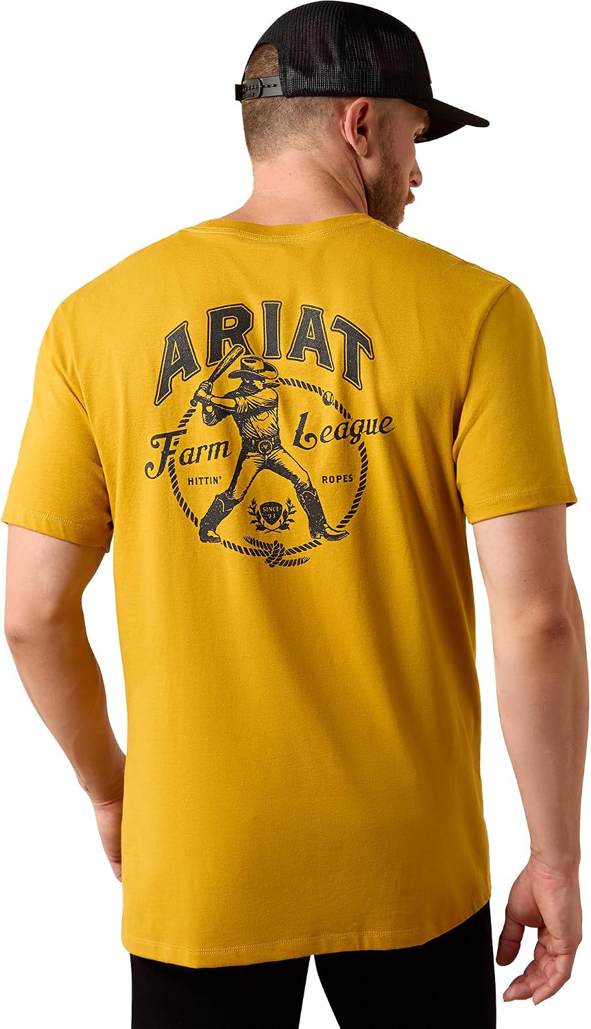 ARIAT Men's Farm League Classic Fit T-Shirt - Chai Tea