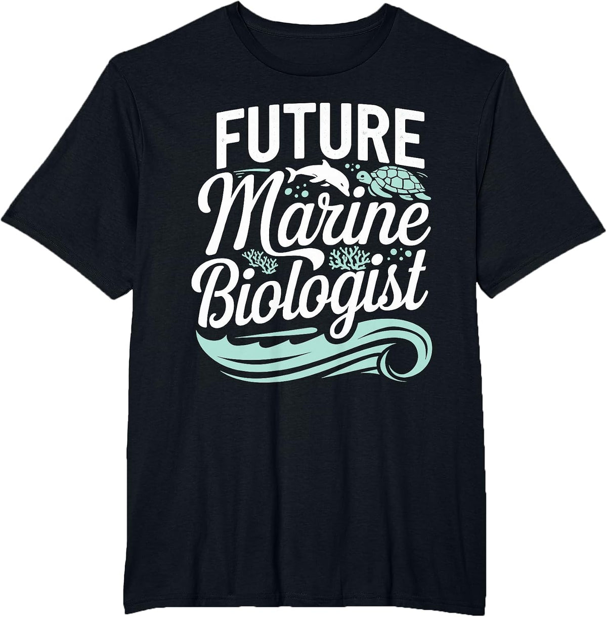Future Marine Biologist Ocean Student Biology T-Shirt - Black