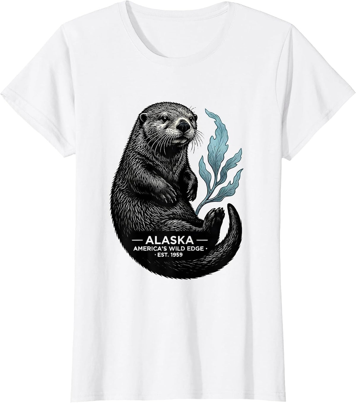 Women's Alaska America's Wild Edge Est. 1959 Souvenir T-Shirt - White