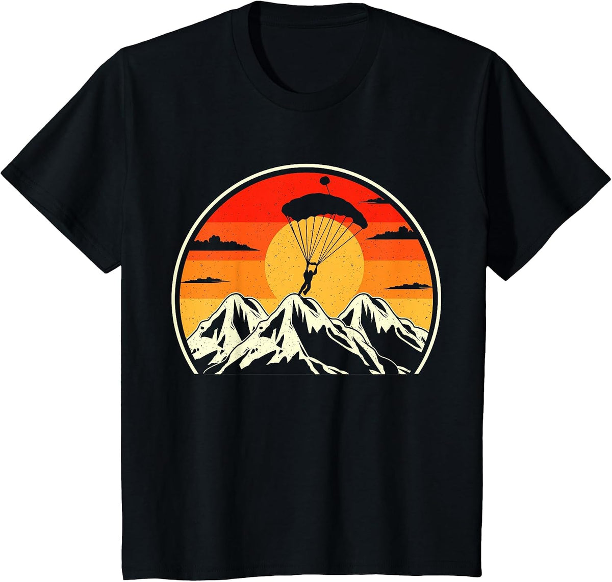 Skydiving Sunset T-Shirt - Black