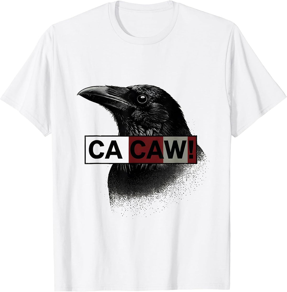 Men's Ca Caw! Funny F Caw F Crow Raven Dark Humor Gothic T-Shirt - White