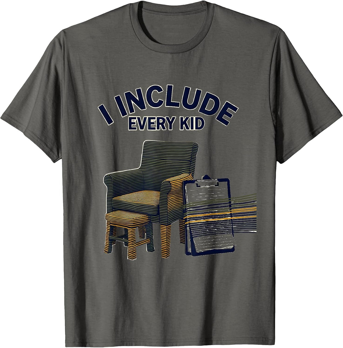 Men's I Include Every Kid Special Education Teacher Autism T-Shirt - Asphalt Grey