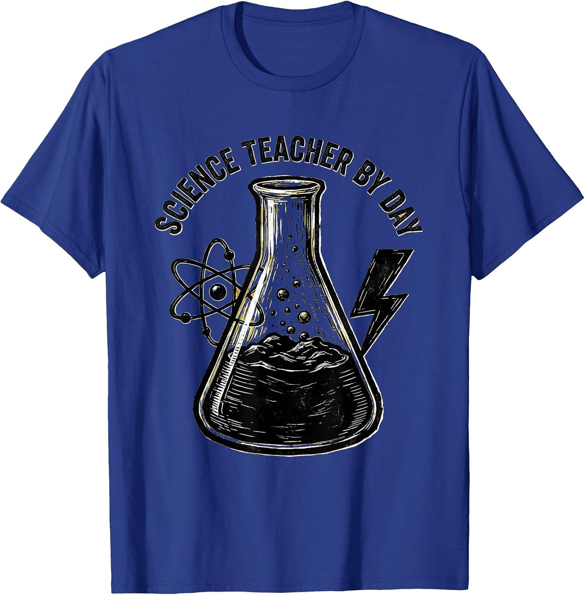 Men's Science Teacher By Day Back to School Design T-Shirt - Royal Blue