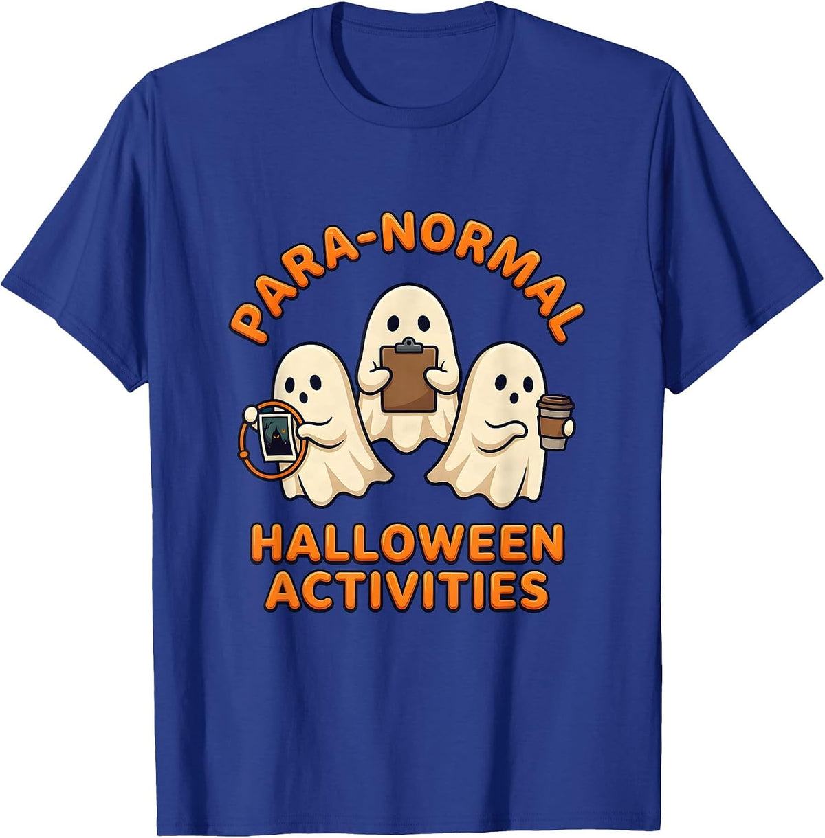 Para-Normal Halloween Activities Cute Ghost SPED T-Shirt - Royal Blue