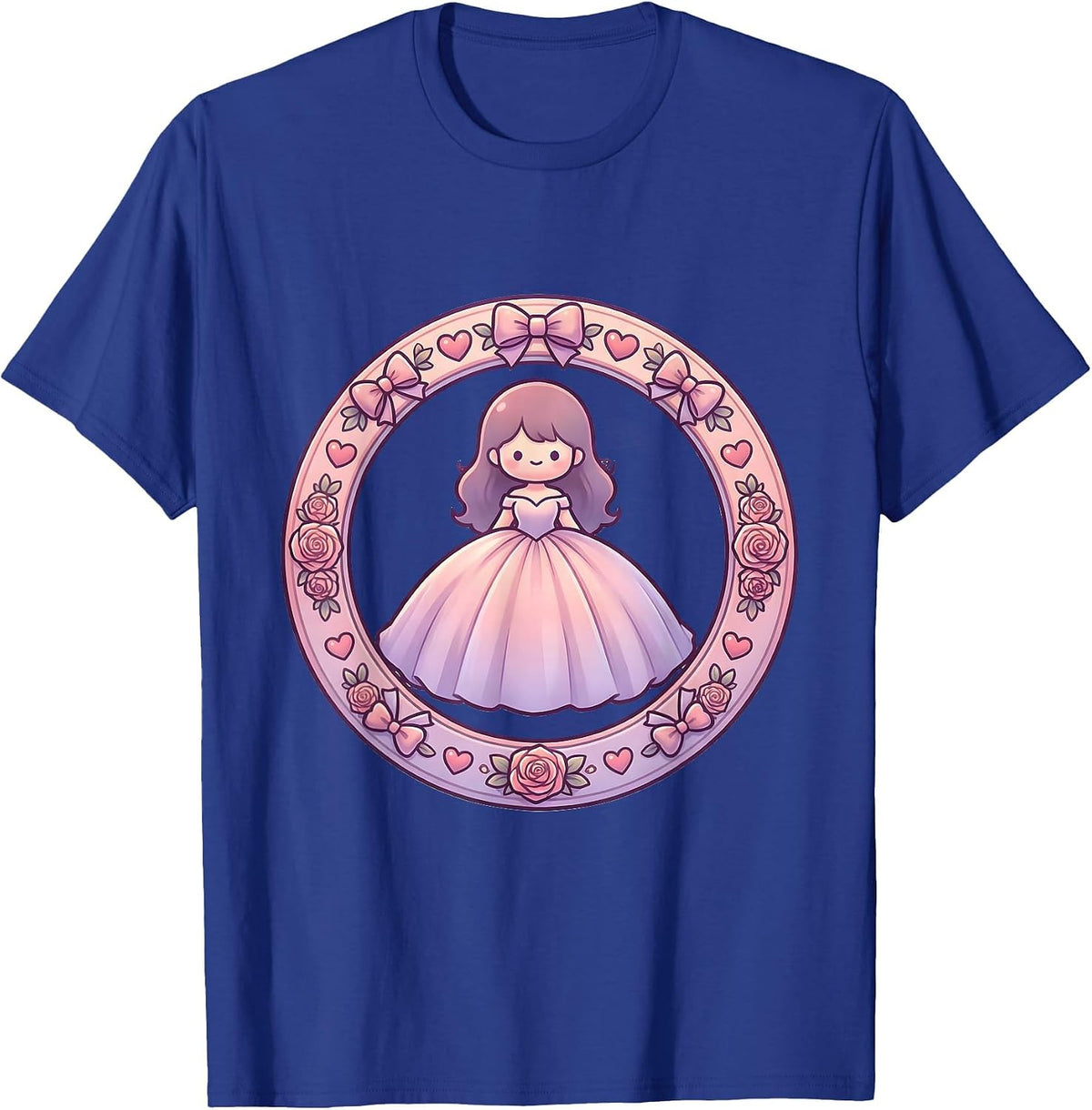 Gigi Hourglass Figure Flowing Gown Silhouette T-Shirt - Royal Blue
