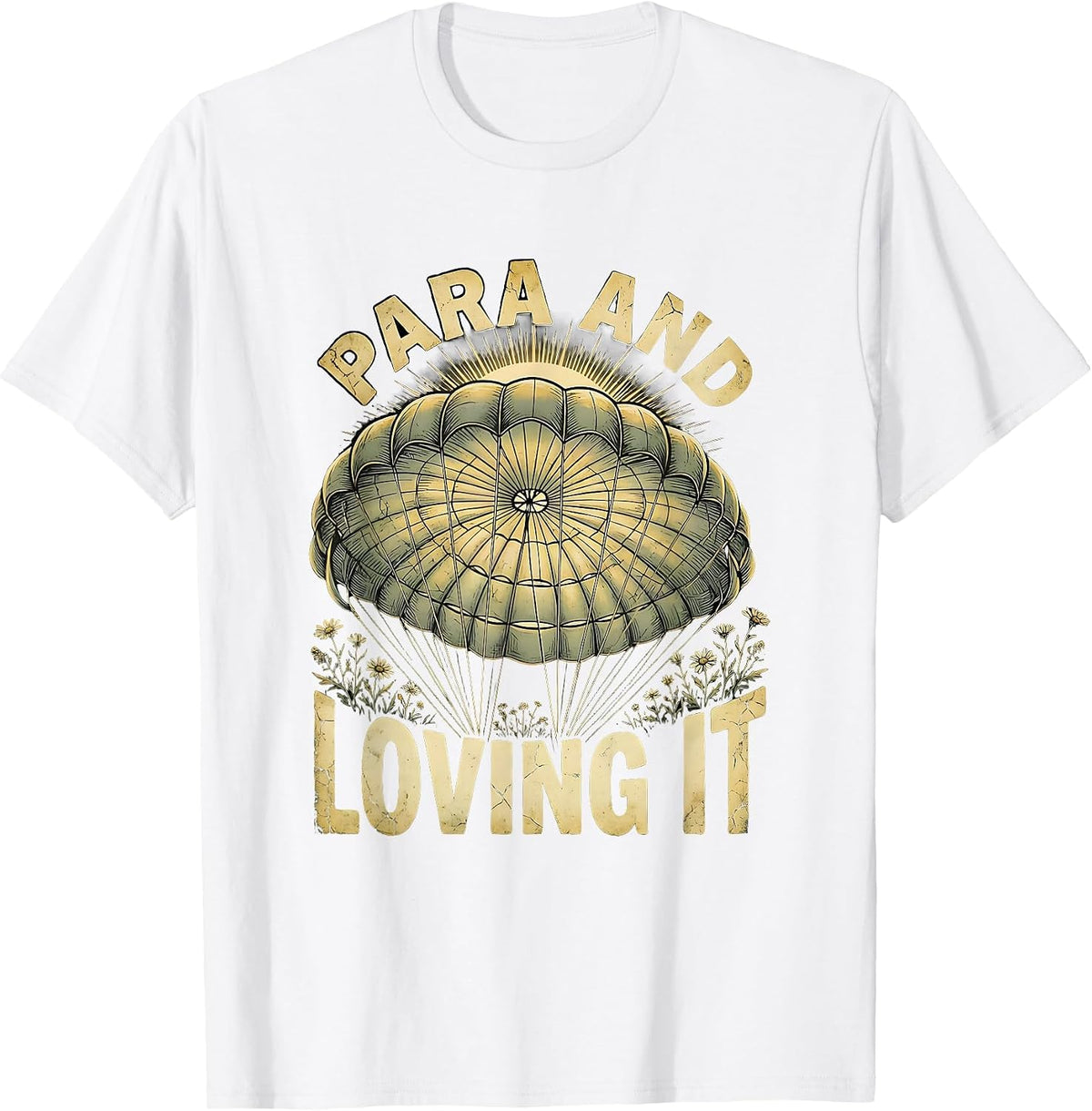 Men's Para And Loving It Proud Parent Design T-Shirt - White