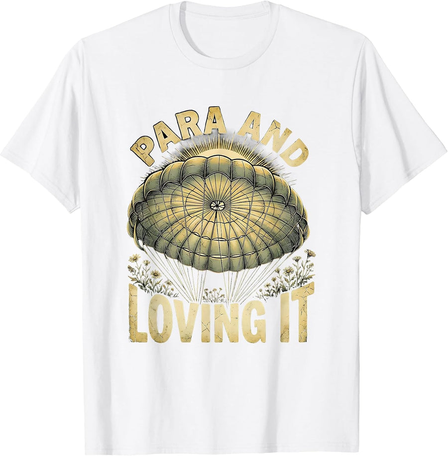 Men's Para And Loving It Proud Parent Design T-Shirt - White