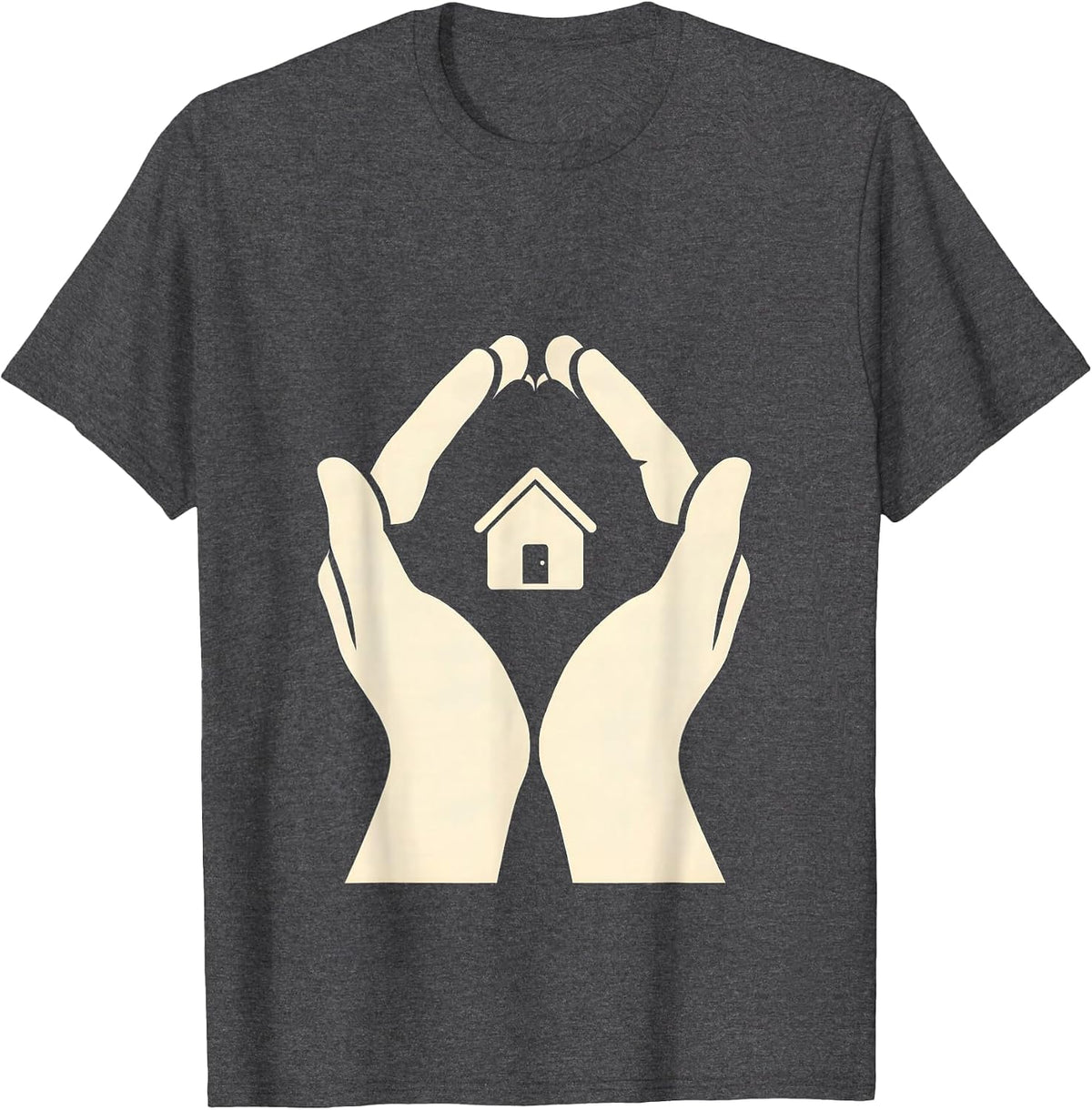 Paraprofessional Glowing School Cradled in Hands T-Shirt - Dark Heather Grey