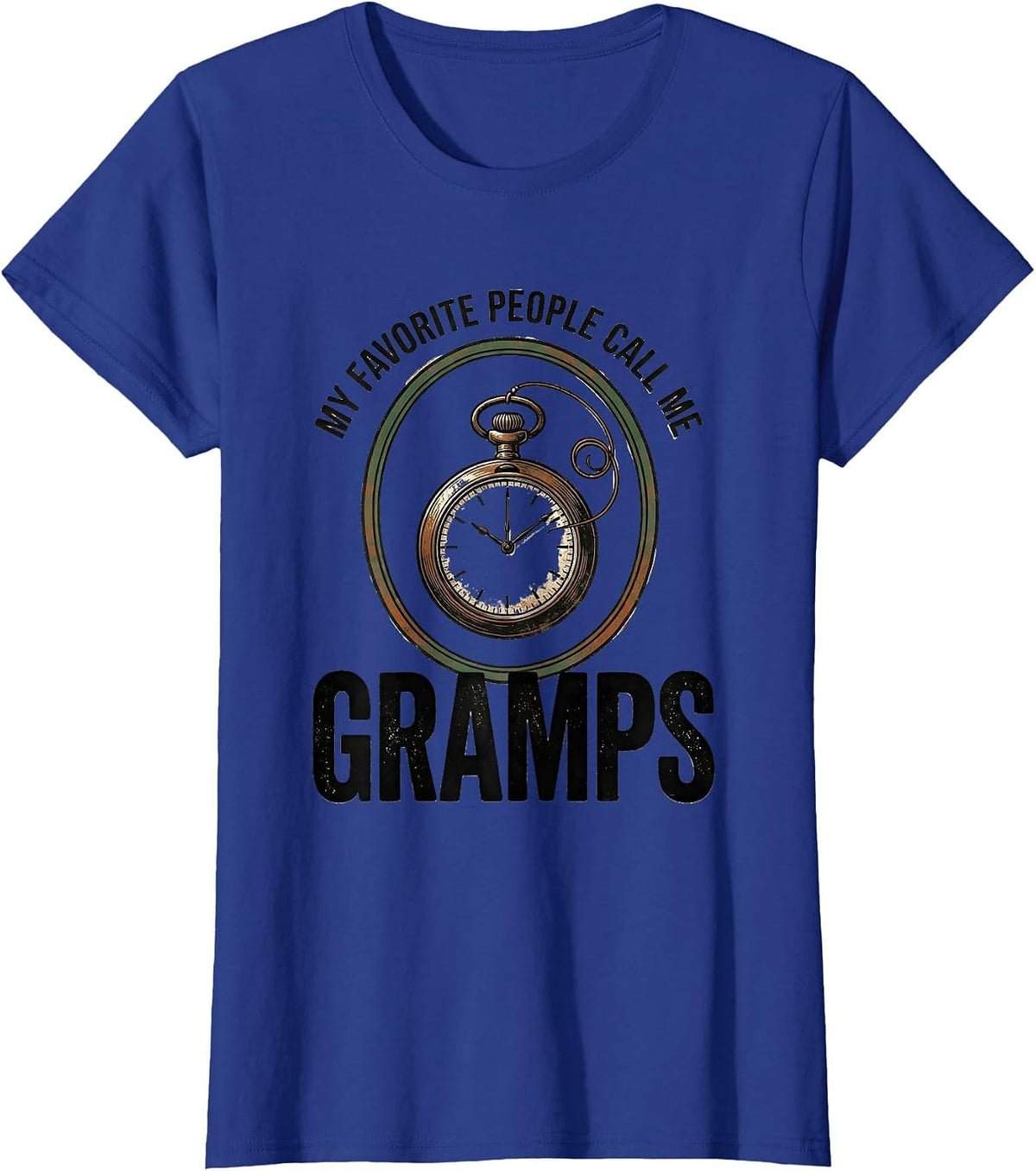 Women's My Favorite People Call Me Gramps Vintage Grandpa Funny T-Shirt - Royal Blue