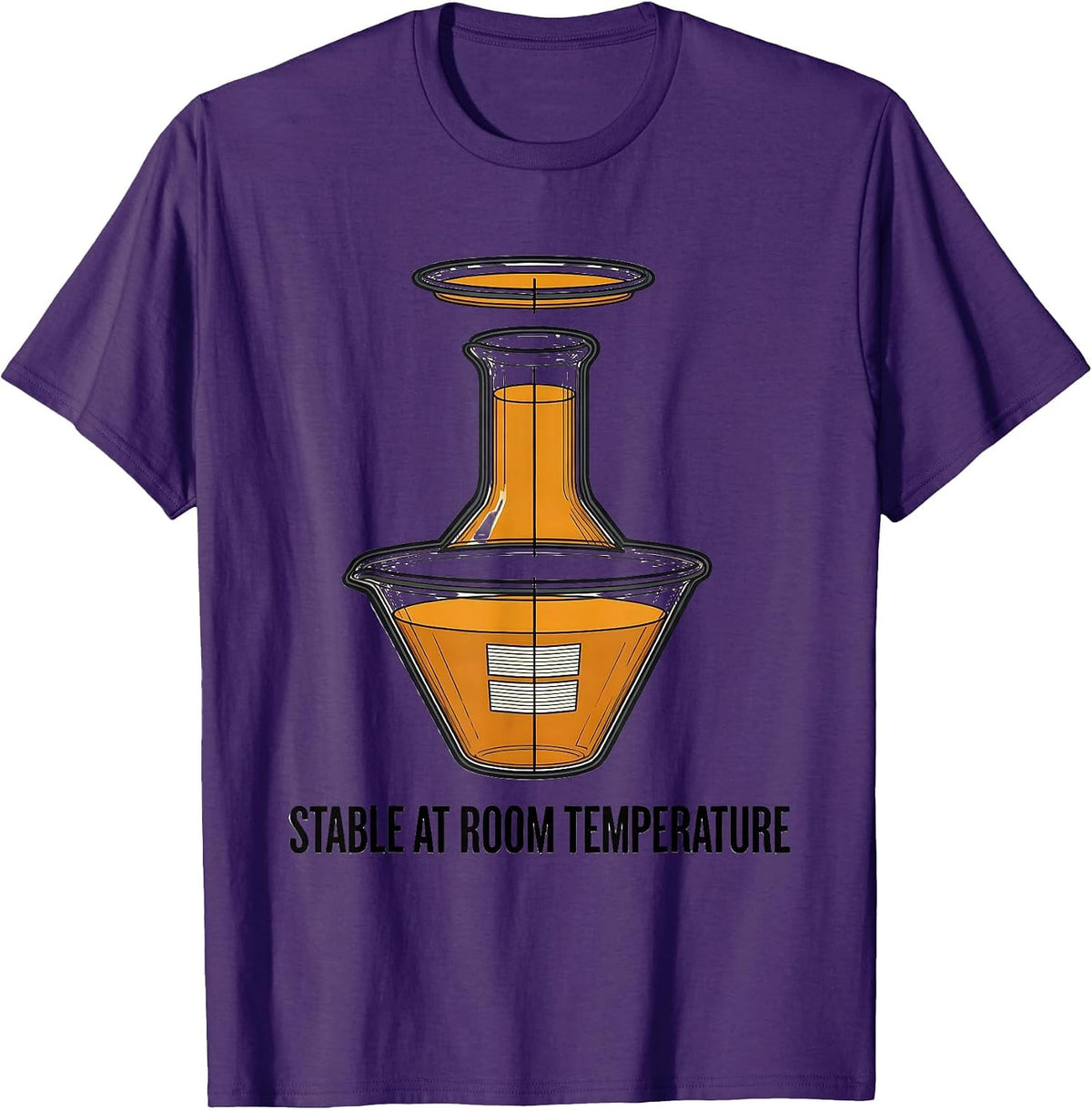 Stable At Room Temperature Funny Chemistry Science Pun T-Shirt - Purple