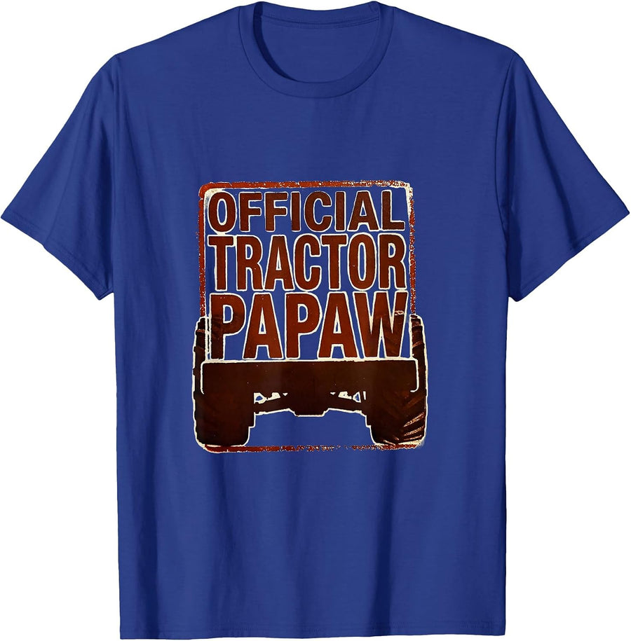 Official Tractor Papaw Funny Farmer Tractor Driver Rural T-Shirt - Royal Blue