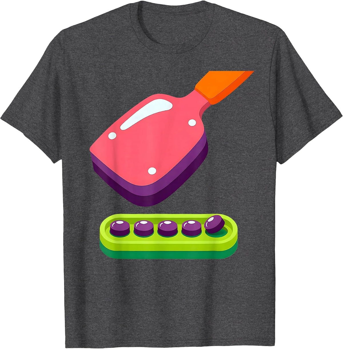 Men's Oversized Counting Spatula Pharmacy Tech Humor Cute T-Shirt - Dark Heather Grey