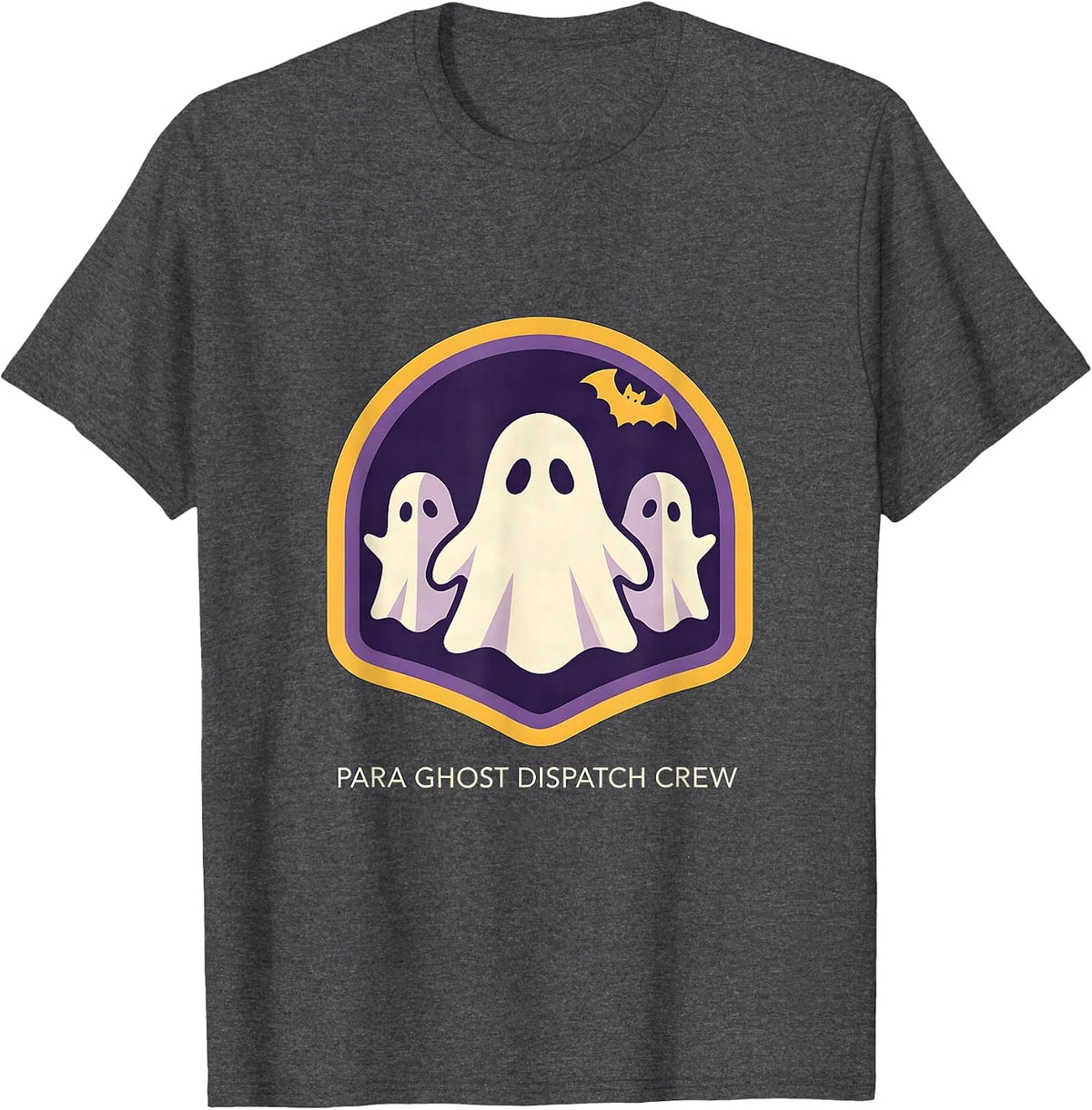 Para Ghost Dispatch Crew Funny Paraprofessional Halloween T-Shirt - Dark Heather Grey
