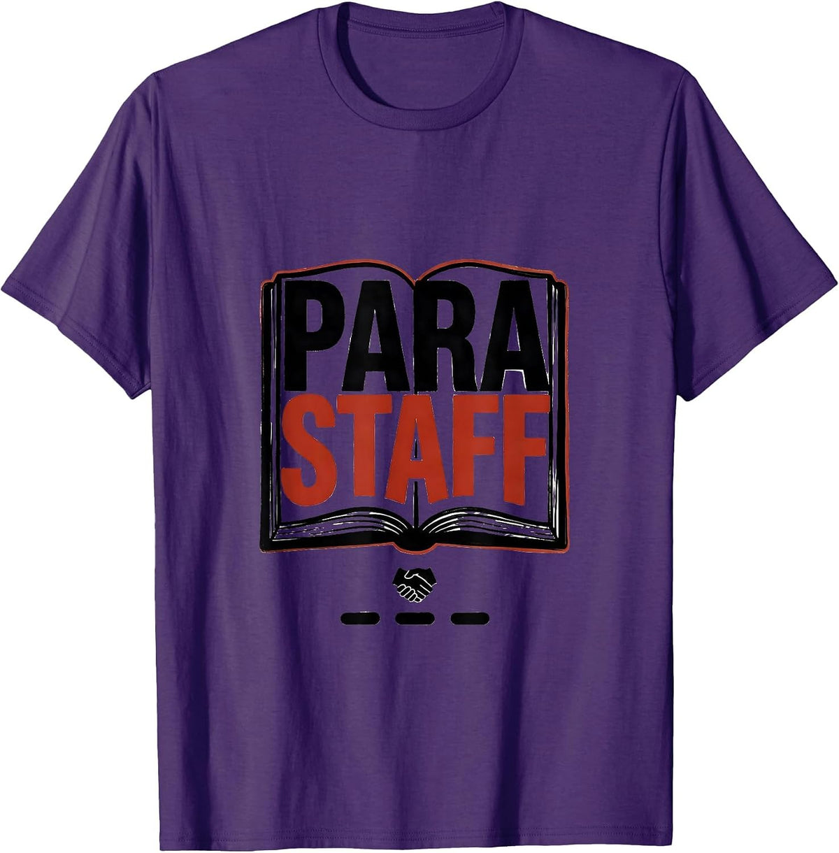 Men's Para Staff Heartfelt Paraprofessional Teacher Appreciation T-Shirt - Purple