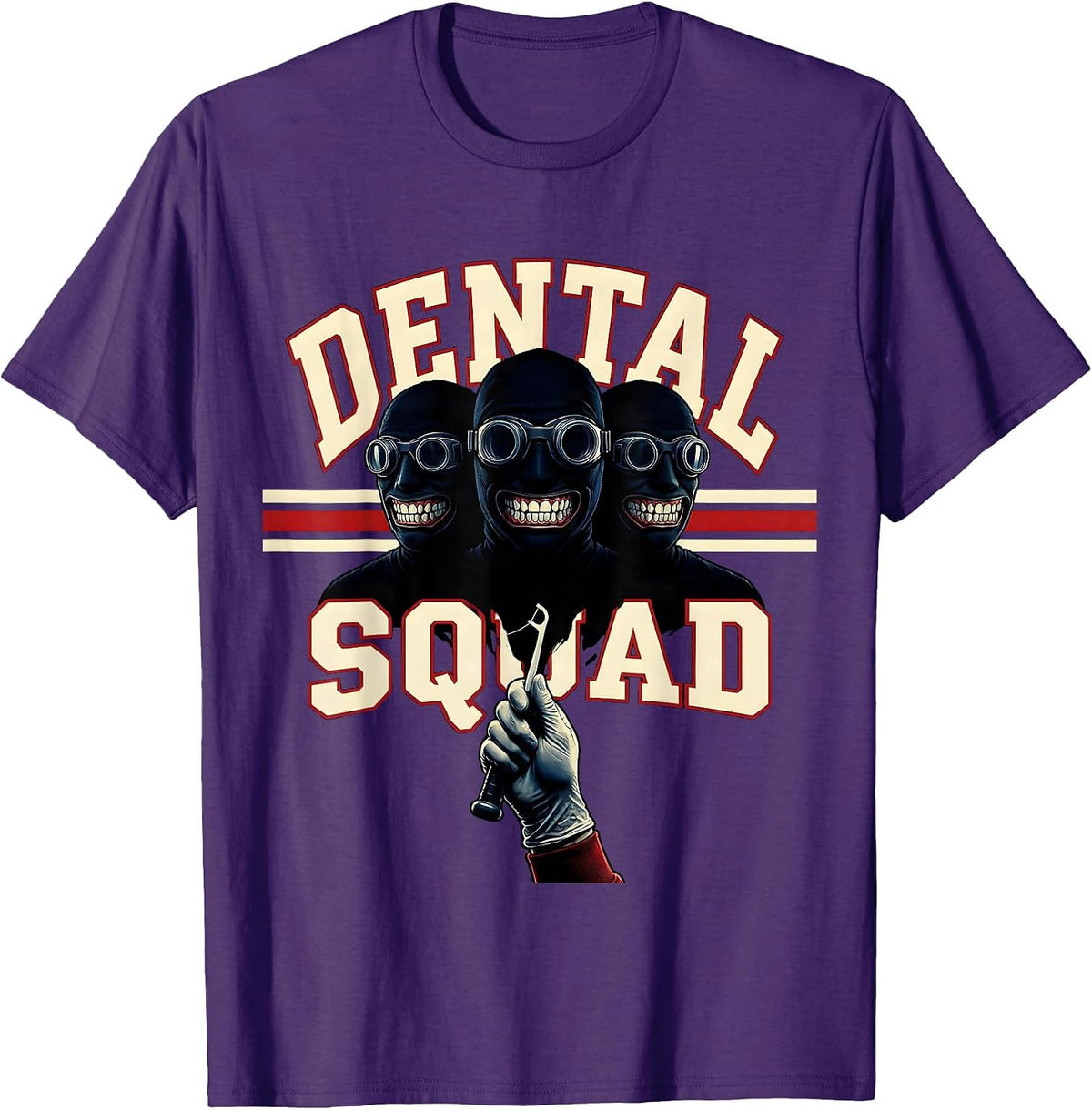Men's Dental Squad Funny Dental Hygienist Squad Humor T-Shirt - Purple